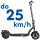 Ilustračný obrázok kategórie Elektrické kolobežky do 25 km/h