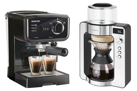 Ilustrační obrázek kategorie Kávovary a příprava kávy