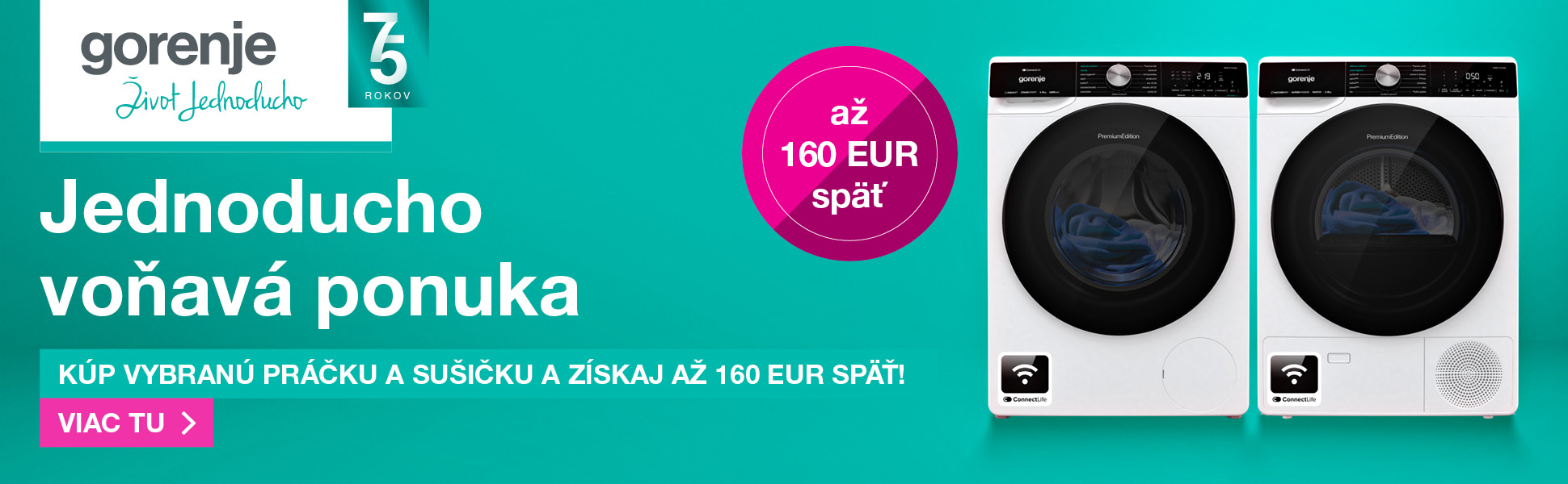 Cashback Gorenje Práčky a sušičky