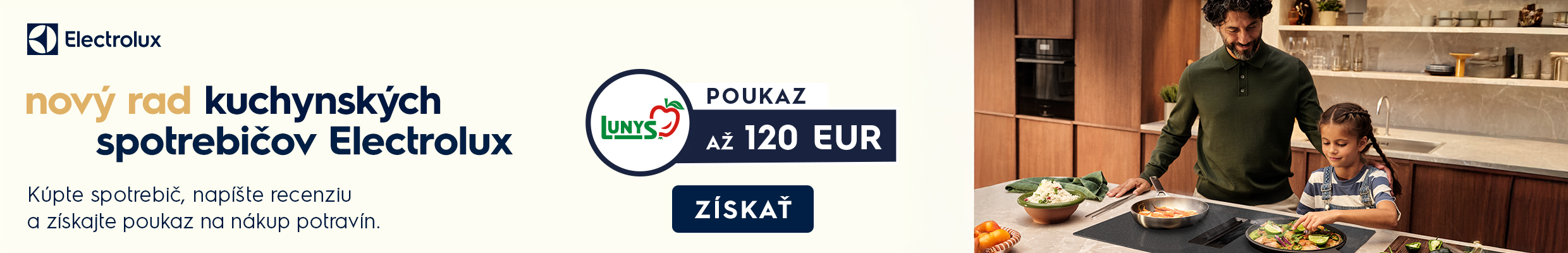 Electrolux poukaz Lunys 120€