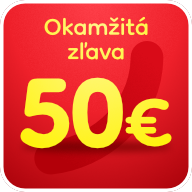 Okamžitá zľava 50 € nad 299€