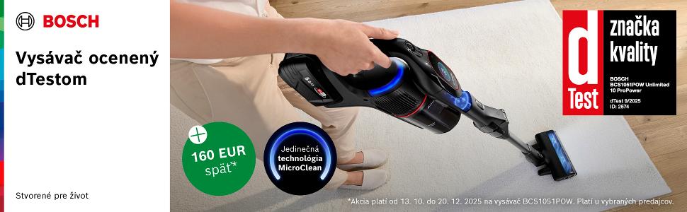 Bosch vysávače CB až 160€ ocenené d Testom
