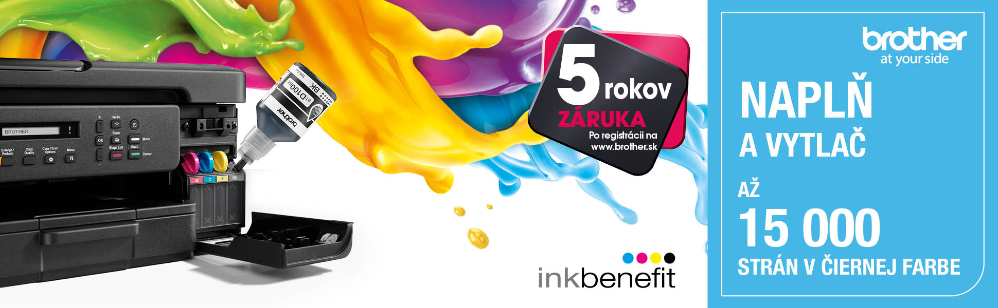 Brother predĺžená záruka 5 rokov // naplň a vytlač