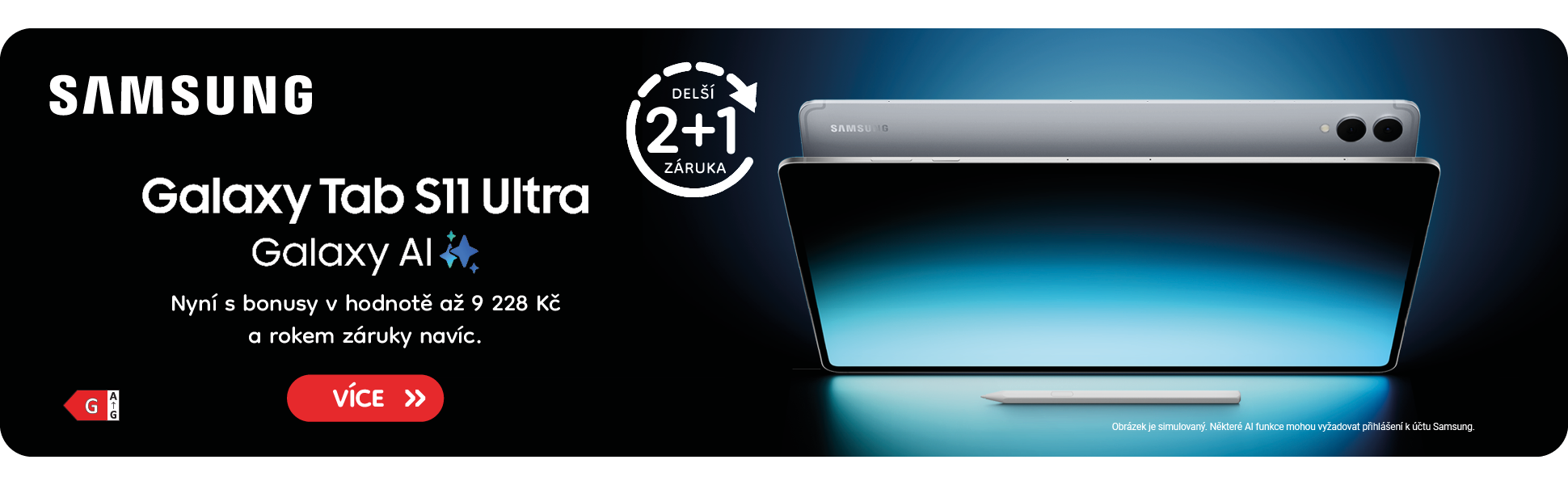 Samsung tablety - rok záruky navíc