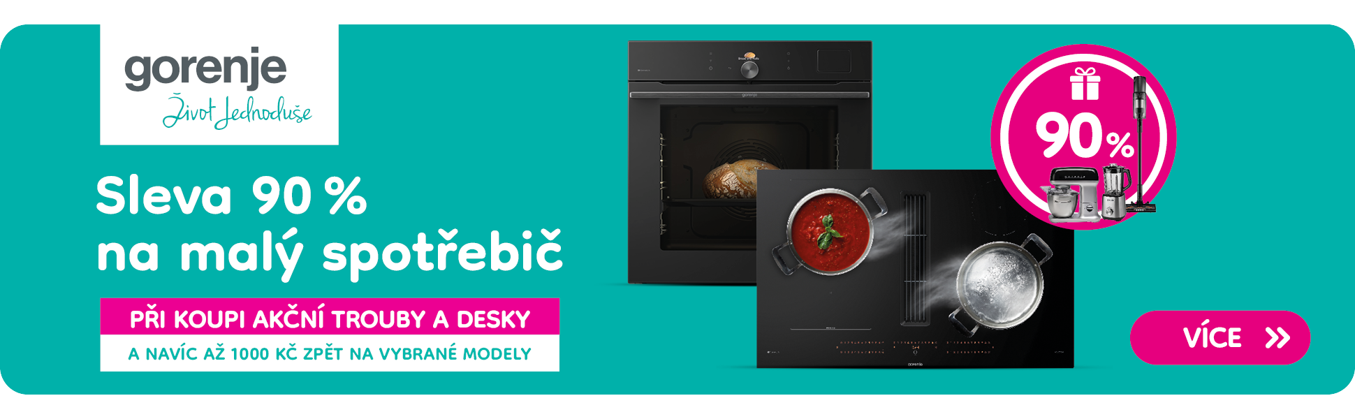 Gorenje MDA Cashback + sleva 90% na další SDA 