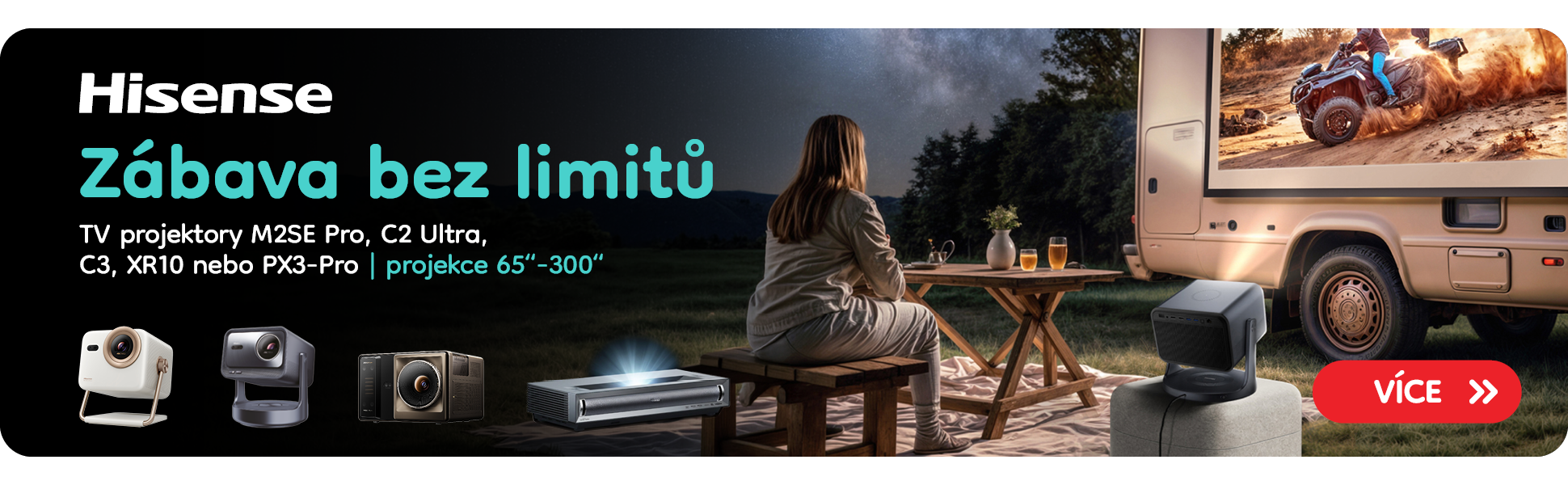 Hisense - Projektory / Zábava bez limitů