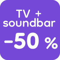 Samsung CE - TV OLED + soundbar s - 50 %  