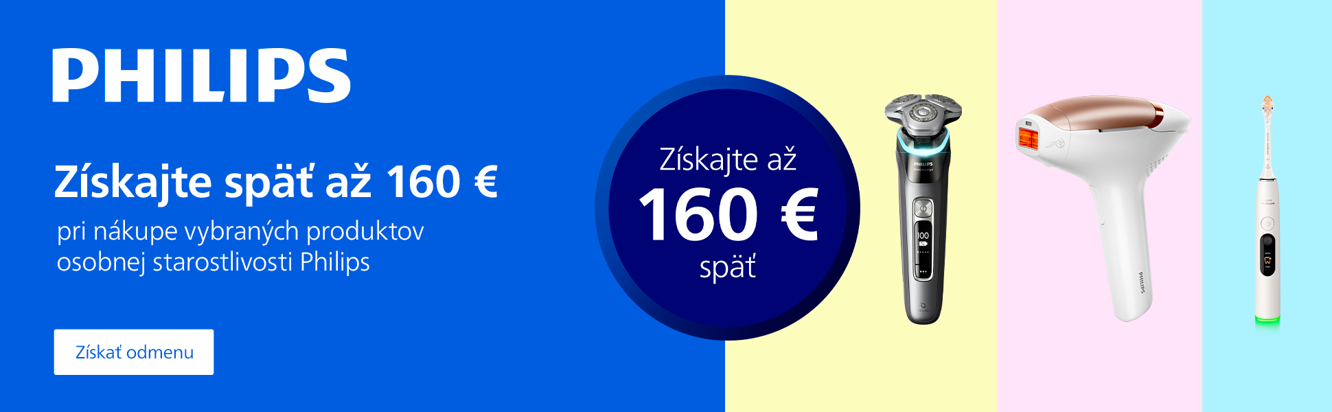 Philips cashback až 160€ kategory