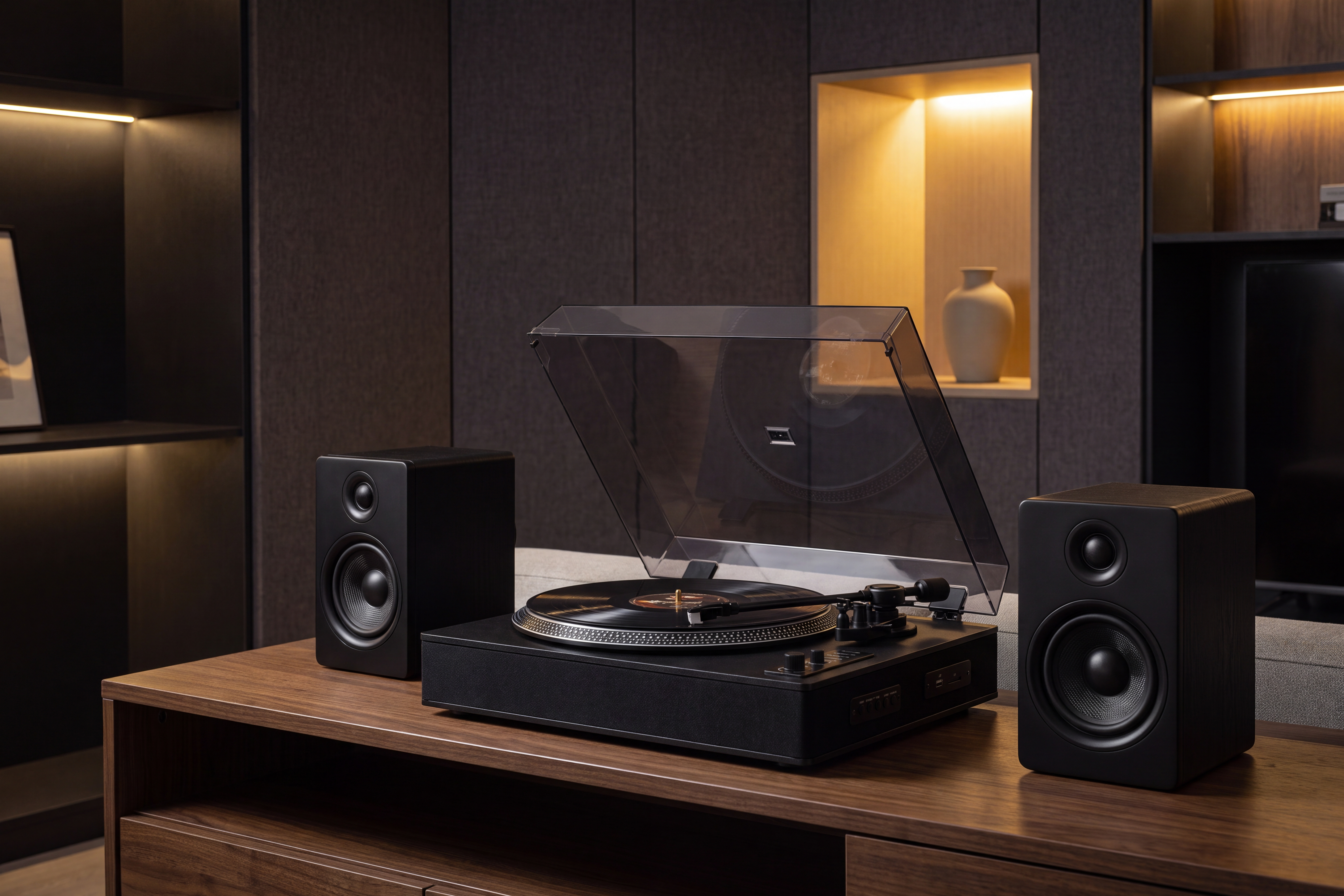 Sencor gramofon z wbudowanymi głośnikami STT 510UBA