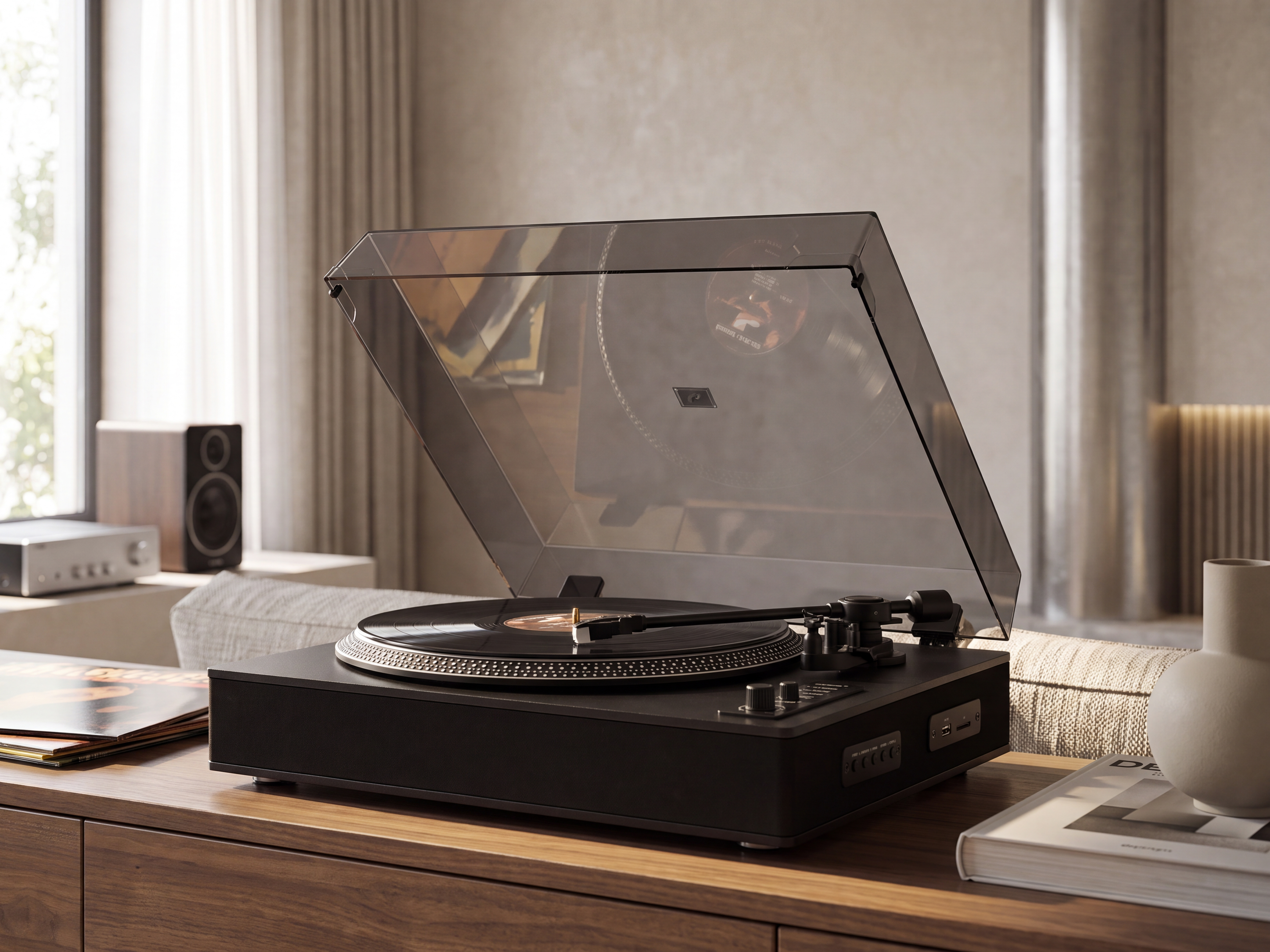 Sencor gramofon z wbudowanymi głośnikami STT 510UBA