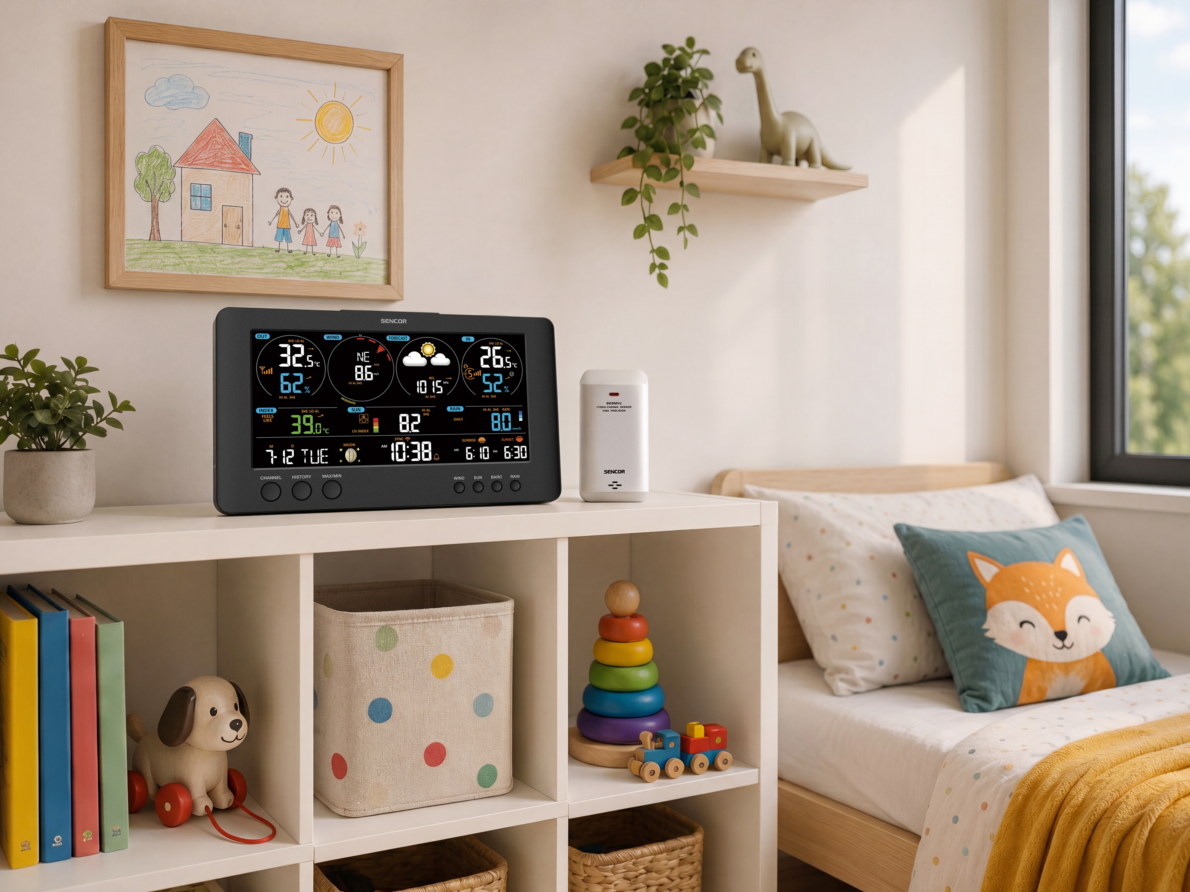 Sencor SWS 12500 WiFi wifi meteorológiai állomás 7 az 1-ben érzékelővel
