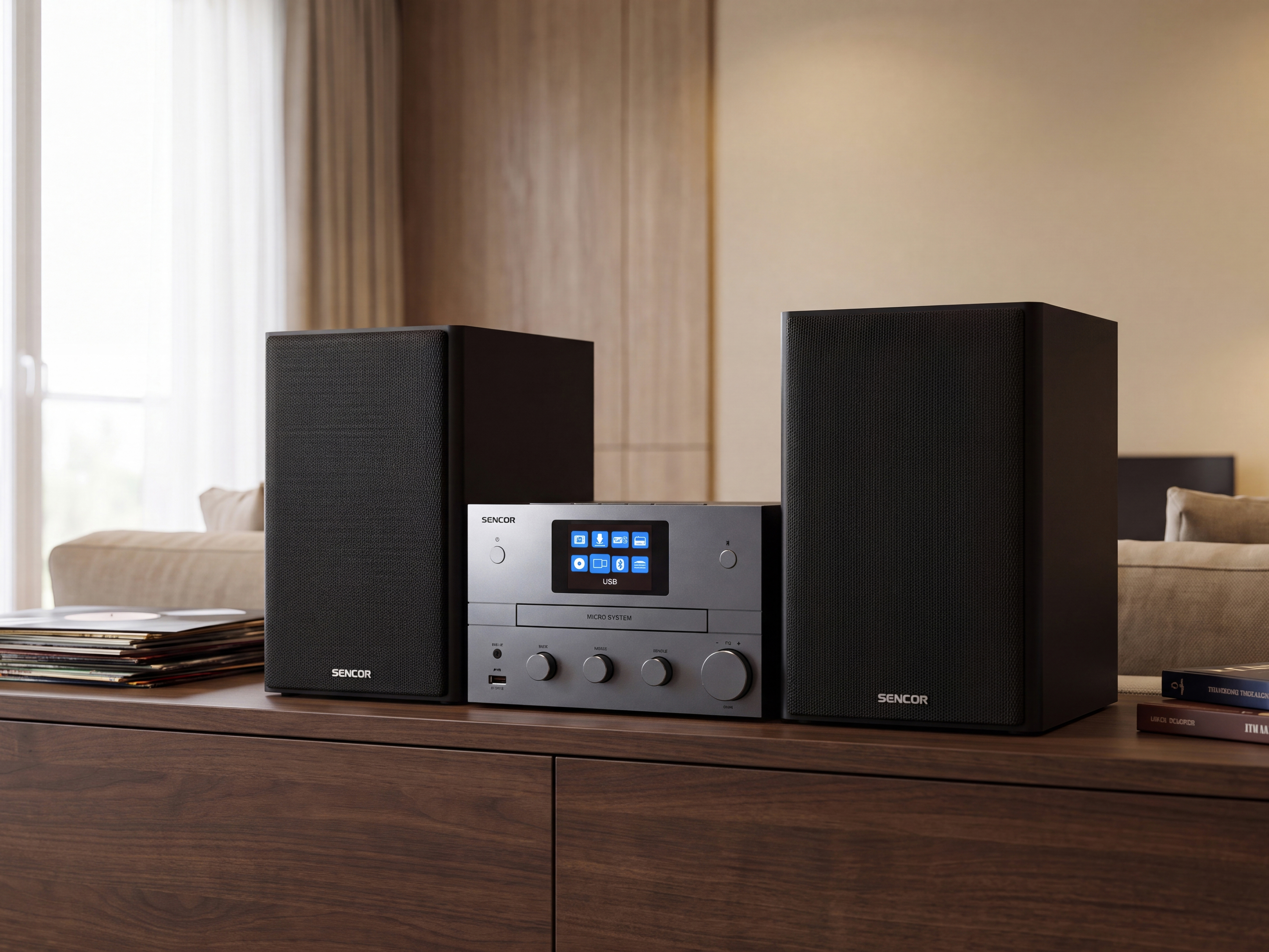 Sencor mikrosystém s cd, wifi a internetovým rádiom SMC 5700WDB