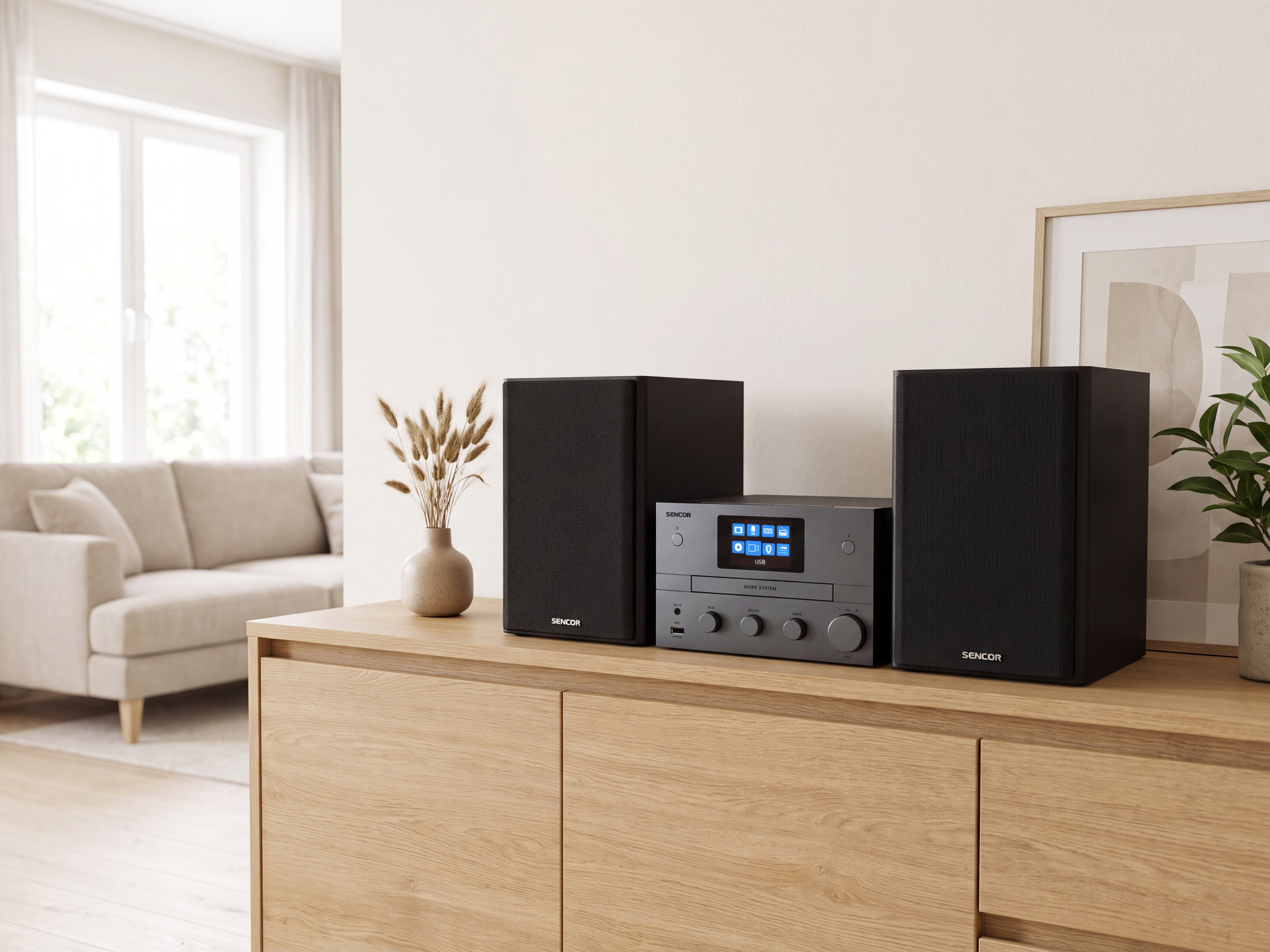 Sencor mikrowieża z cd, wi-fi i radiem internetowym SMC 5700WDB