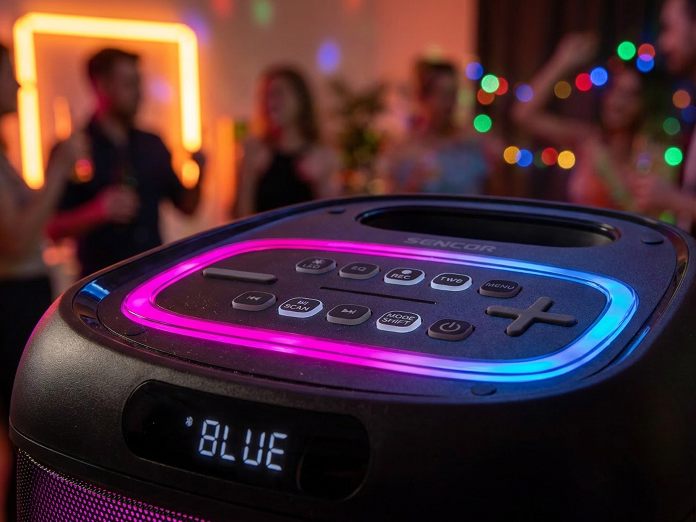 Sencor PARTYCON BASE party speaker with led panel and microphone