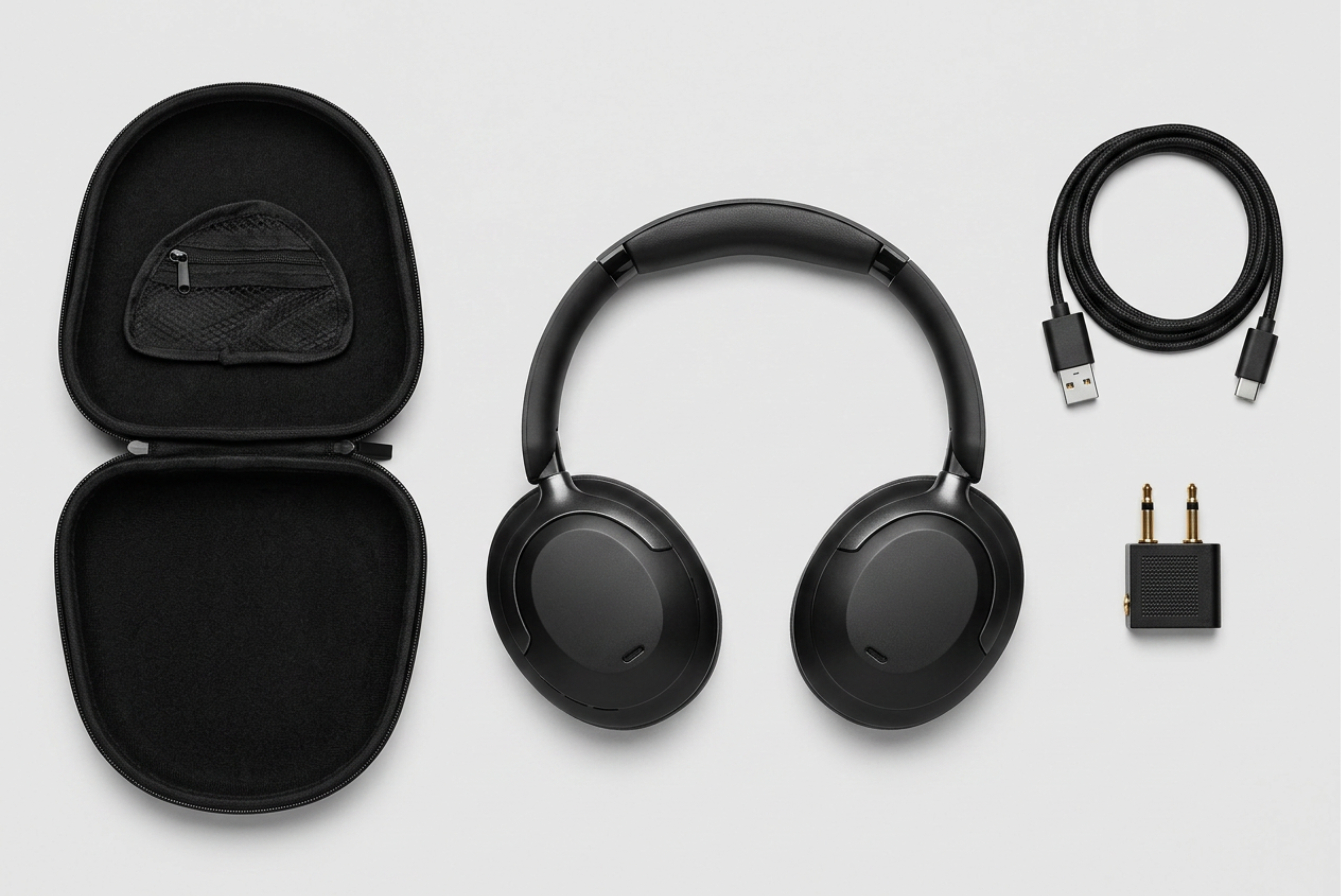 Sencor bezdrôtové slúchadlá cez hlavu s bluetooth 5.3 SEP ABSOLUTE, obsah balenia
