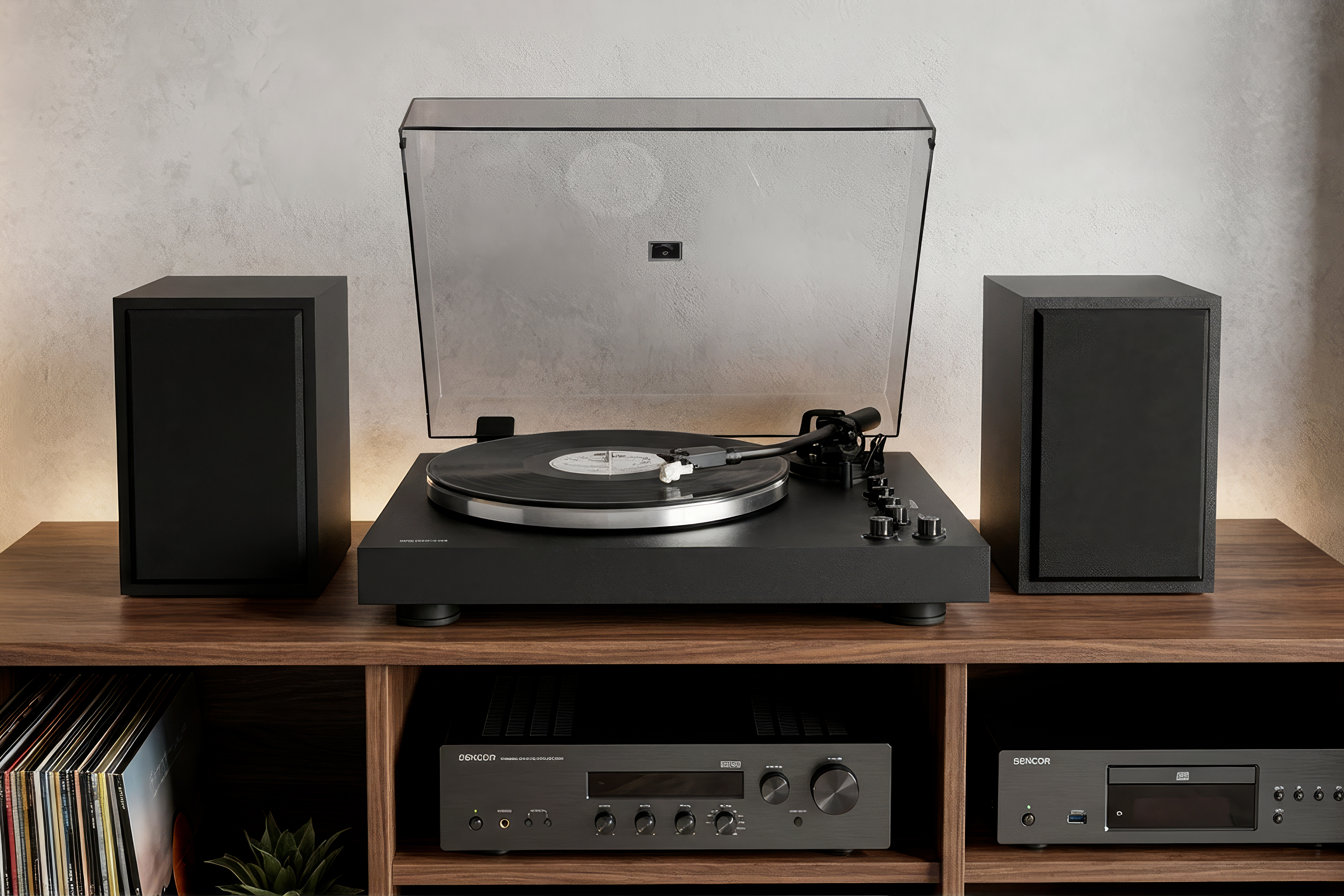 Sencor gramofon z głośnikami i wkładką mm STT 650SBA