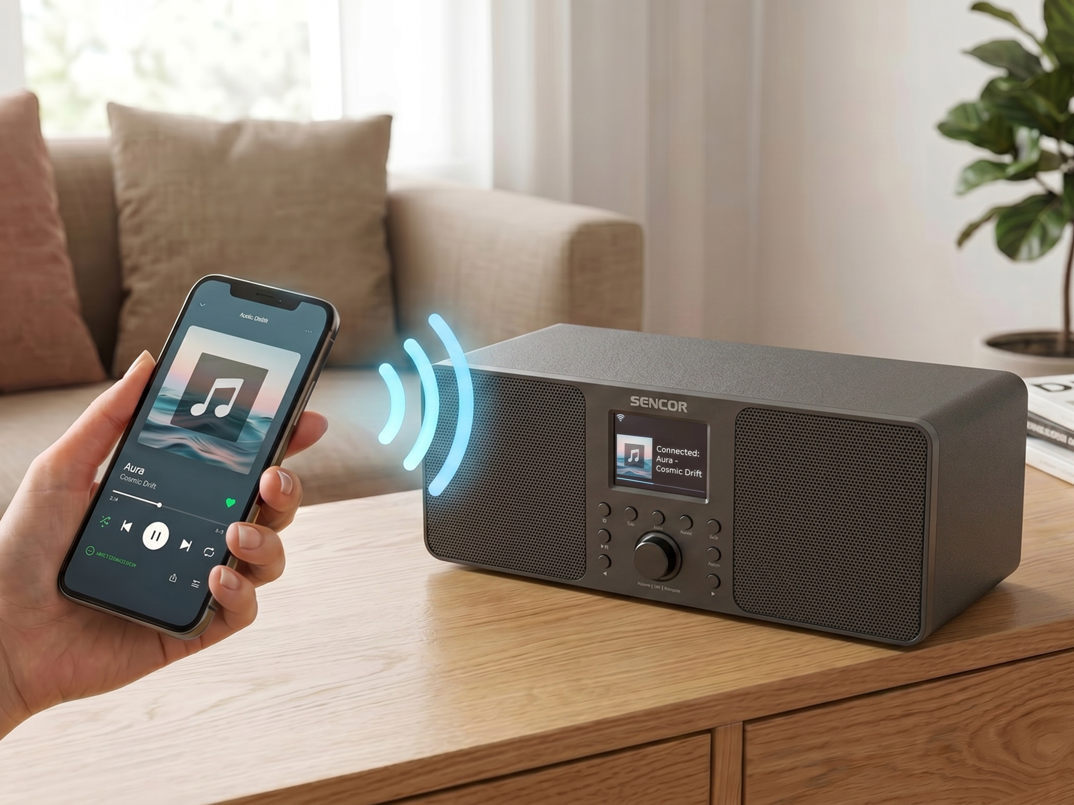 Sencor internetové rádio s wifi s dab+ a fm SIR 6100WDB