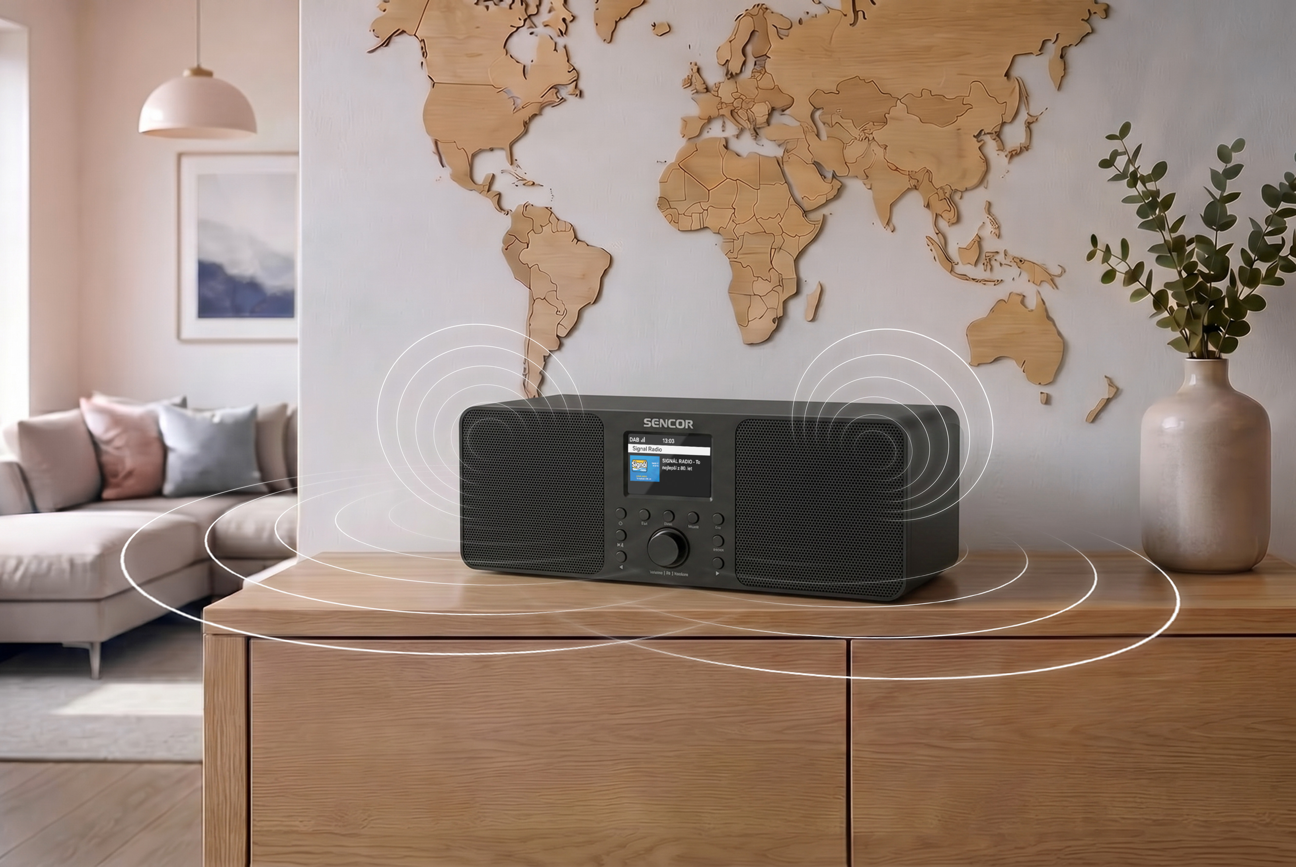 Sencor SIR 6100WDB internetrádió wi-fi-kapcsolattal, dab+ és fm-vétellel