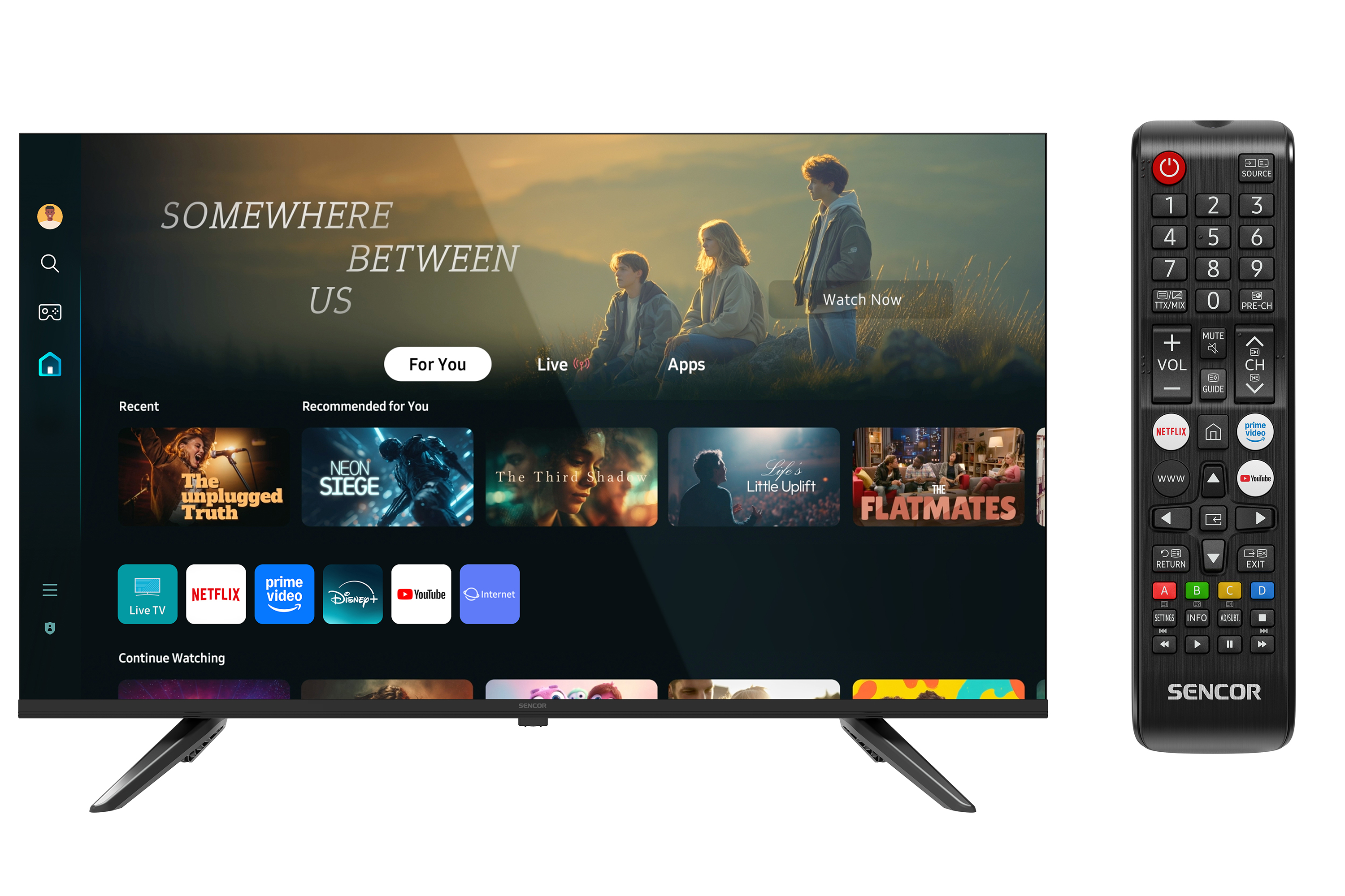 Sencor full hd televizor s úhlopříčkou 40 palců SLE 40TF700B, obsah balení