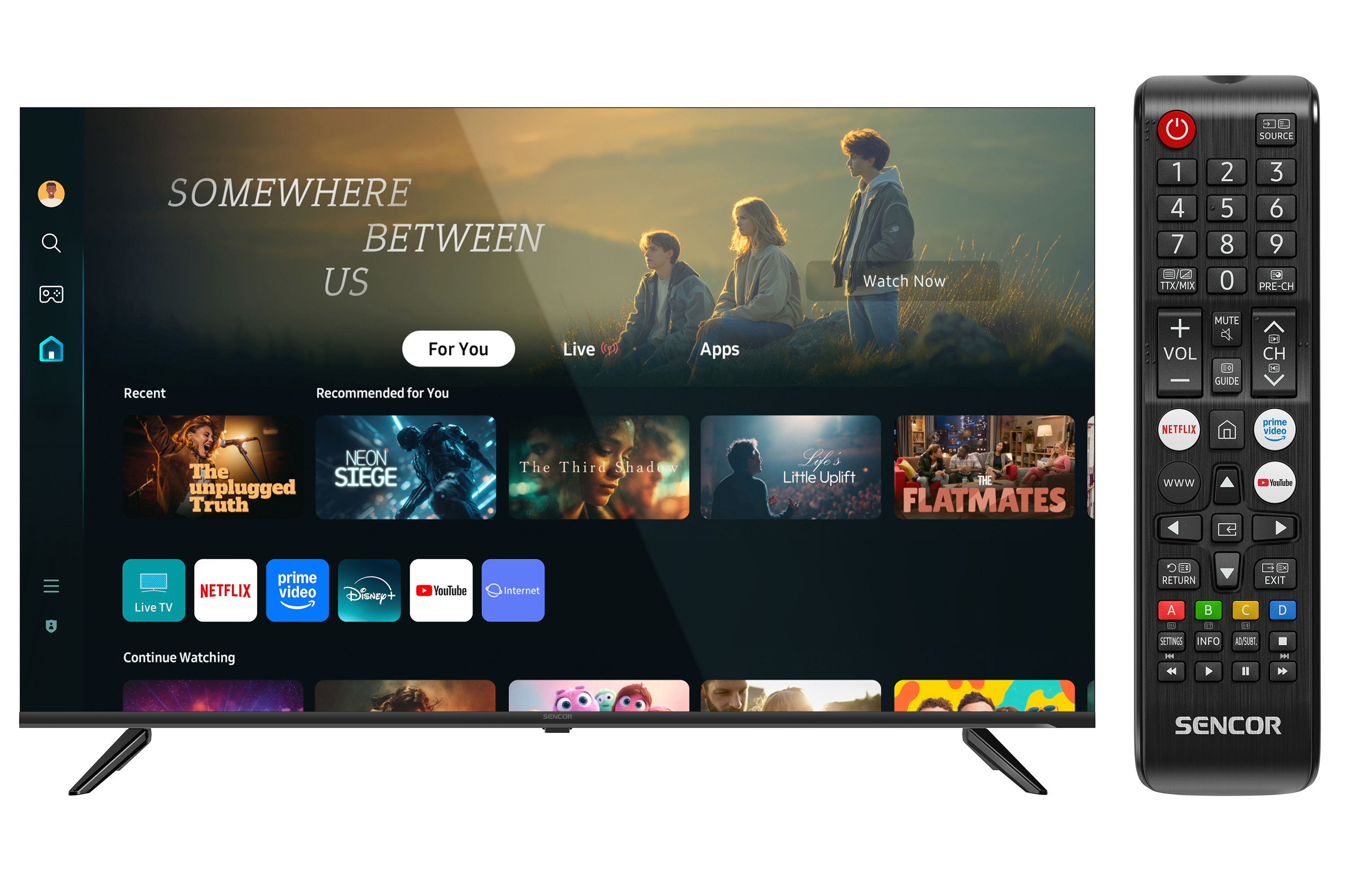 Sencor SLE 50TU700B 50-inch uhd tv, package contents