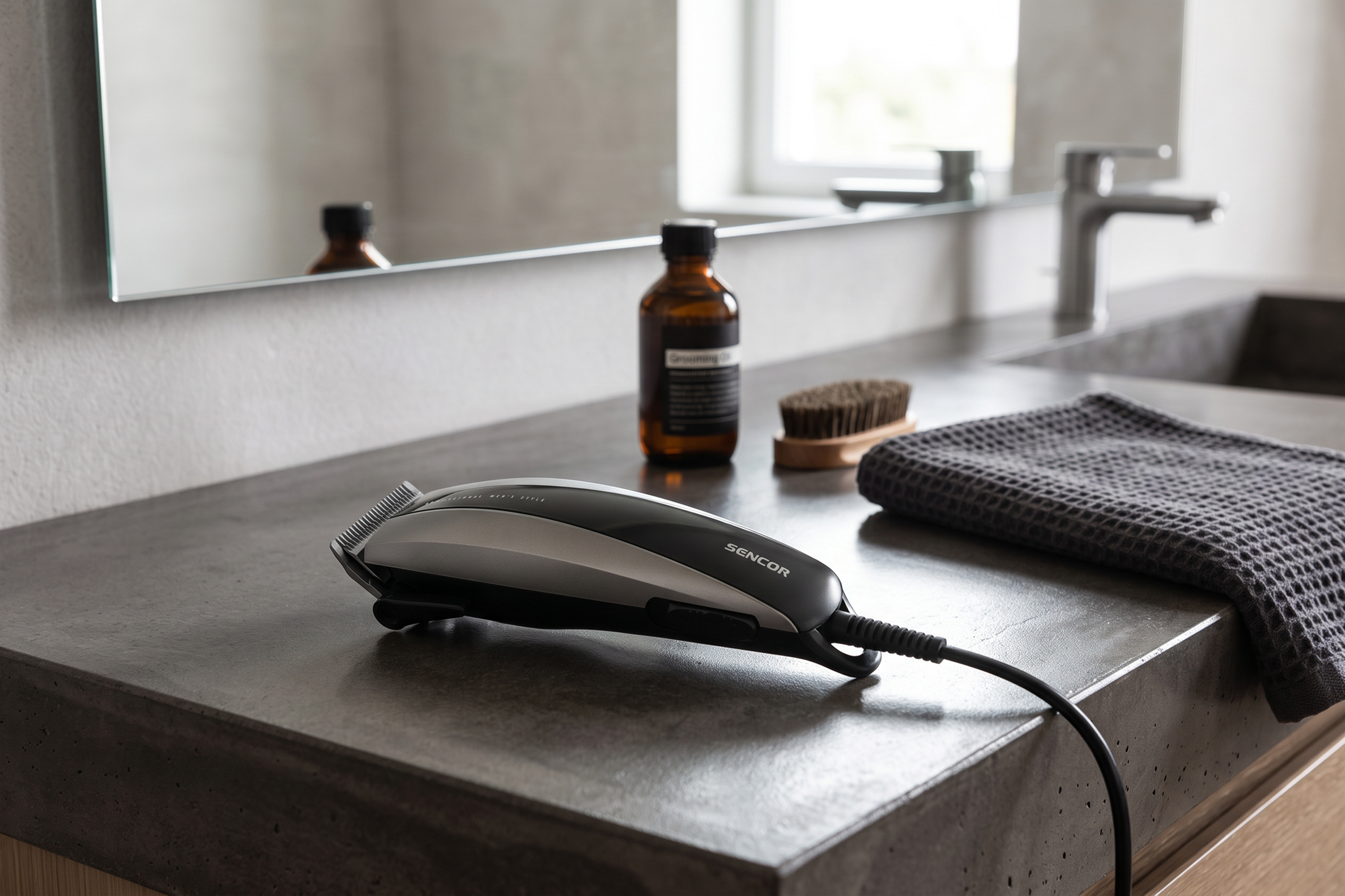 Sencor SHP 211SL hair clipper with comb attachments