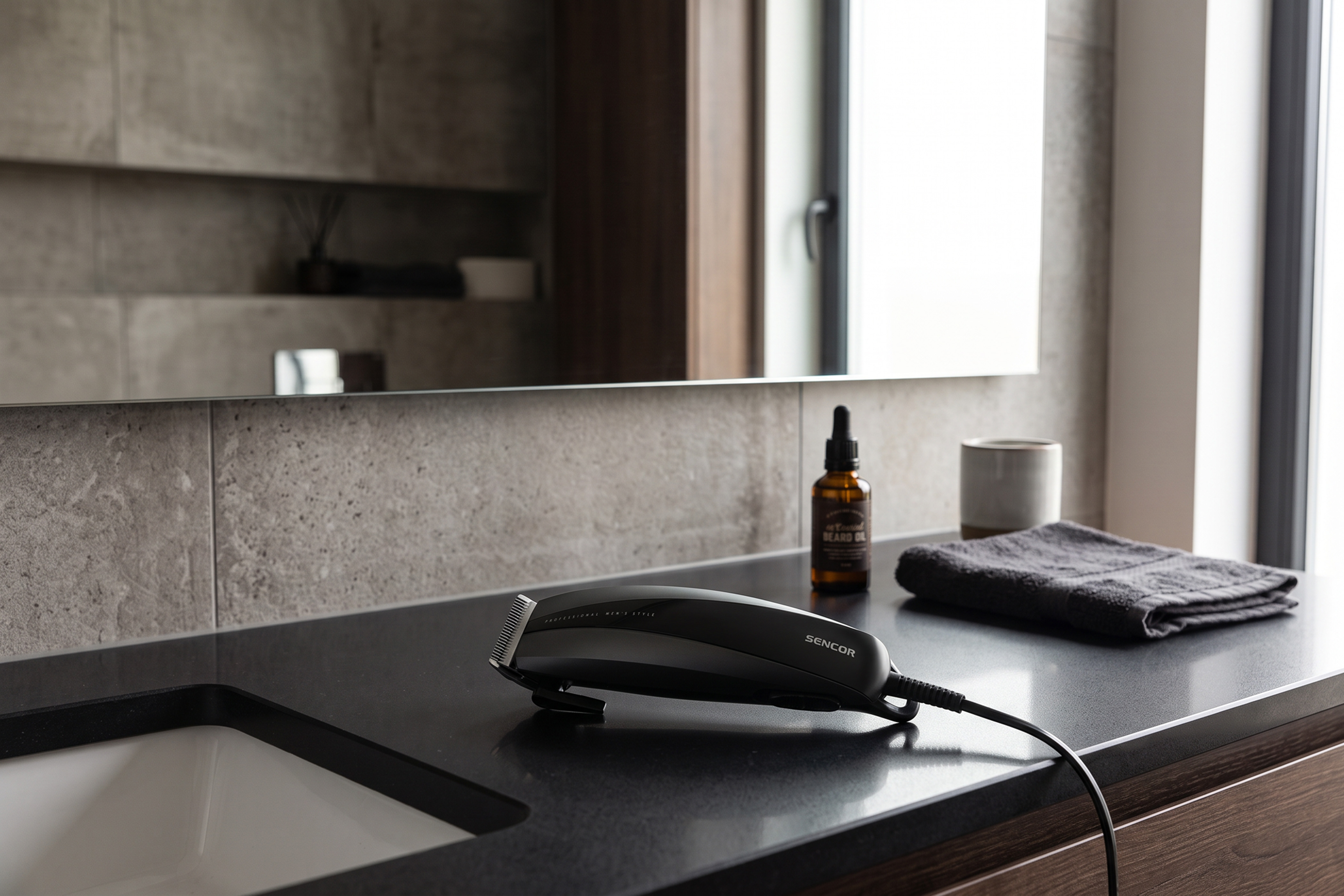 Sencor SHP 211SL hair clipper with comb attachments