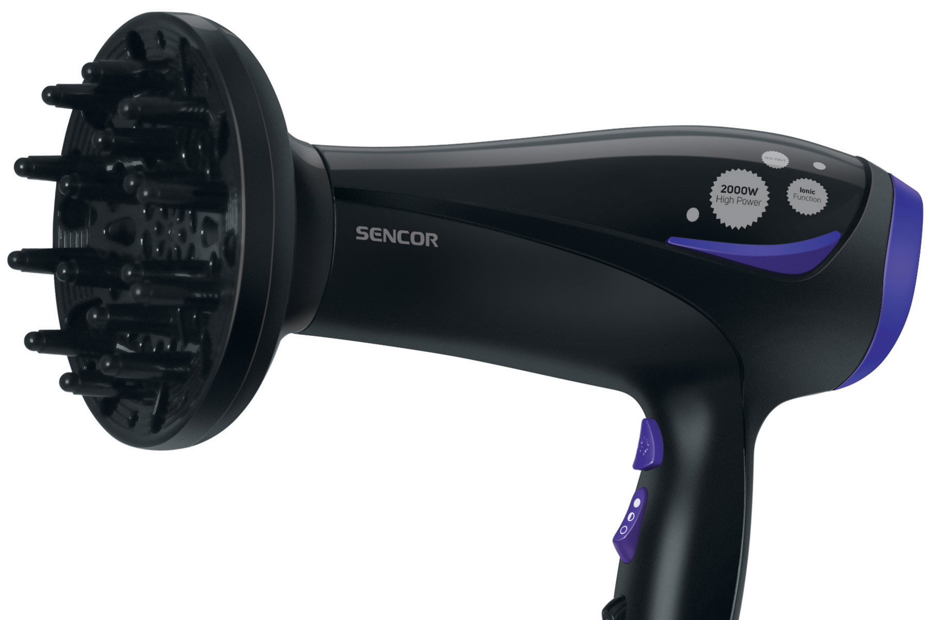 Sencor SHD 108VT hair dryer with diffuser and ionization