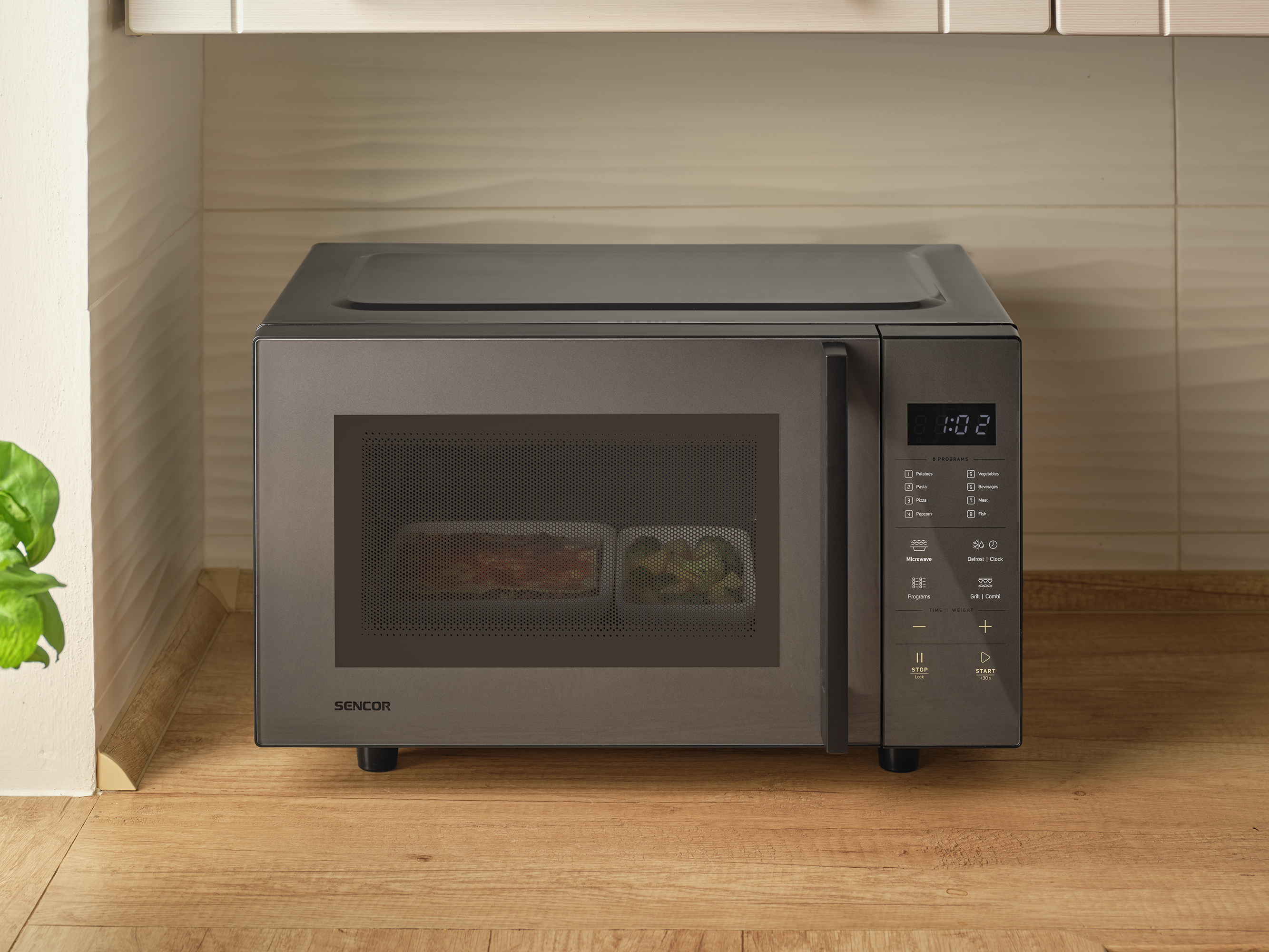 Sencor SMW 7123BK forgótányér nélküli grilles mikrohullámú sütő
