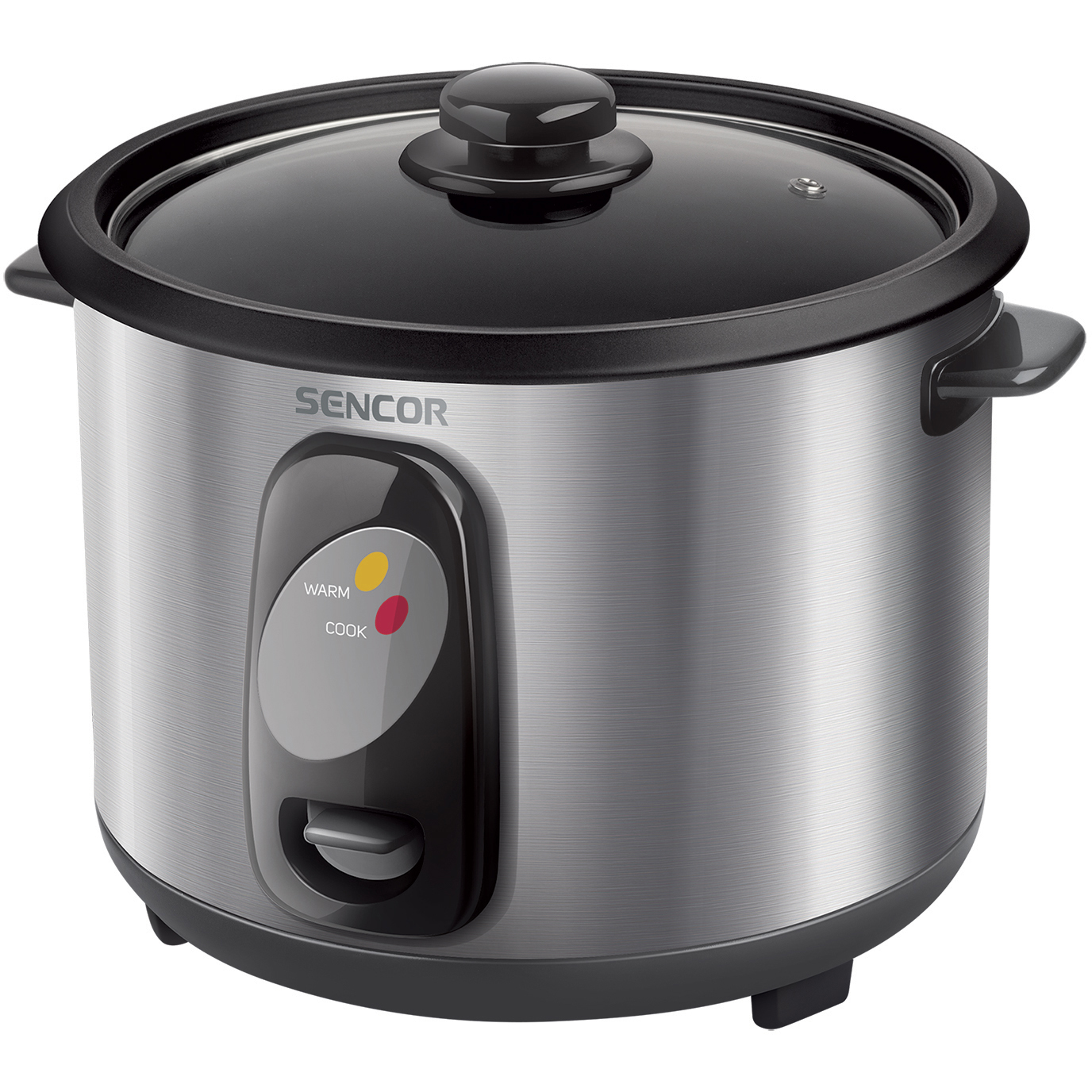 Sencor SRM 1000SS rice cooker with a stainless steel pot and keep warm function