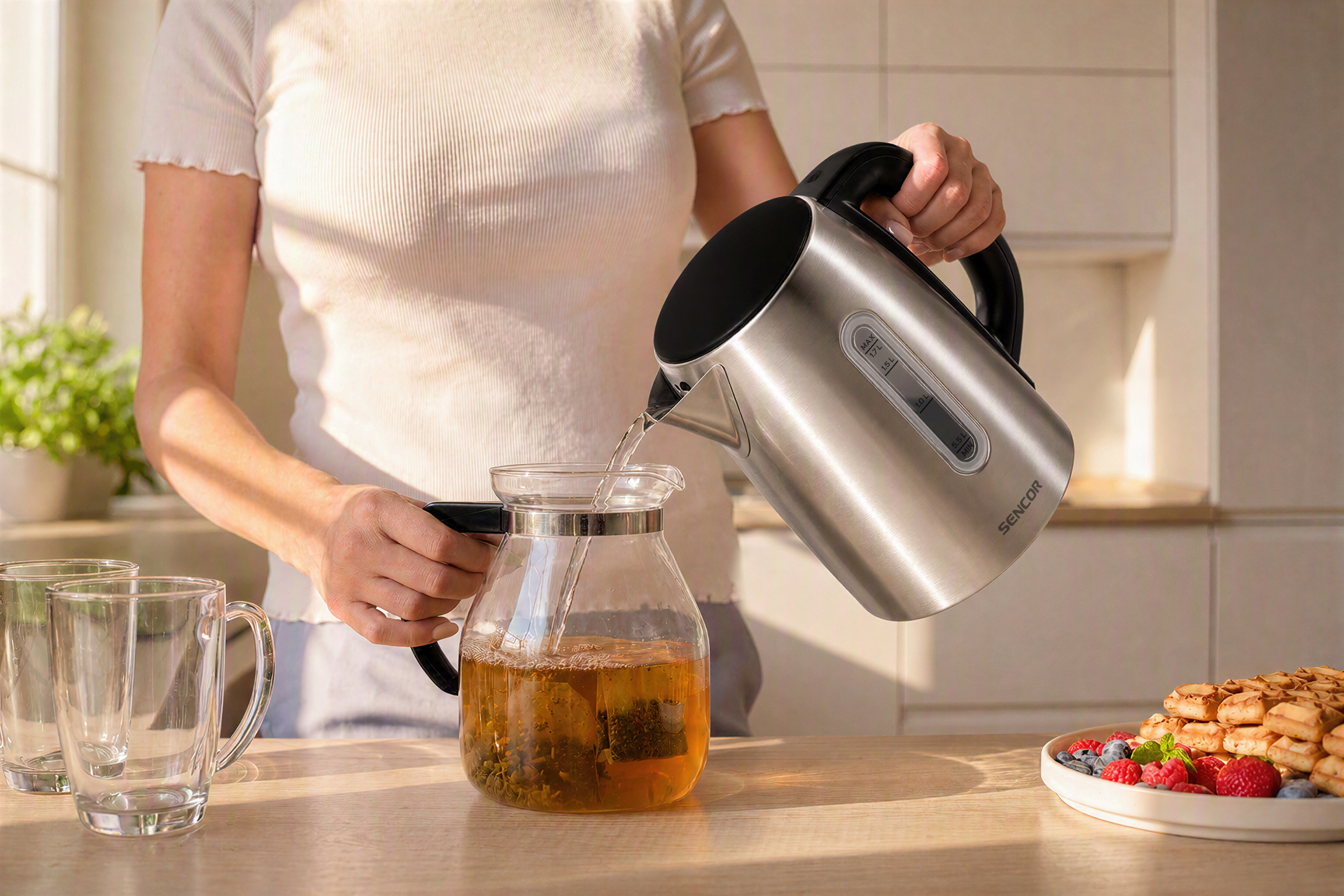 Sencor SWK 1720BK stainless steel electric kettle