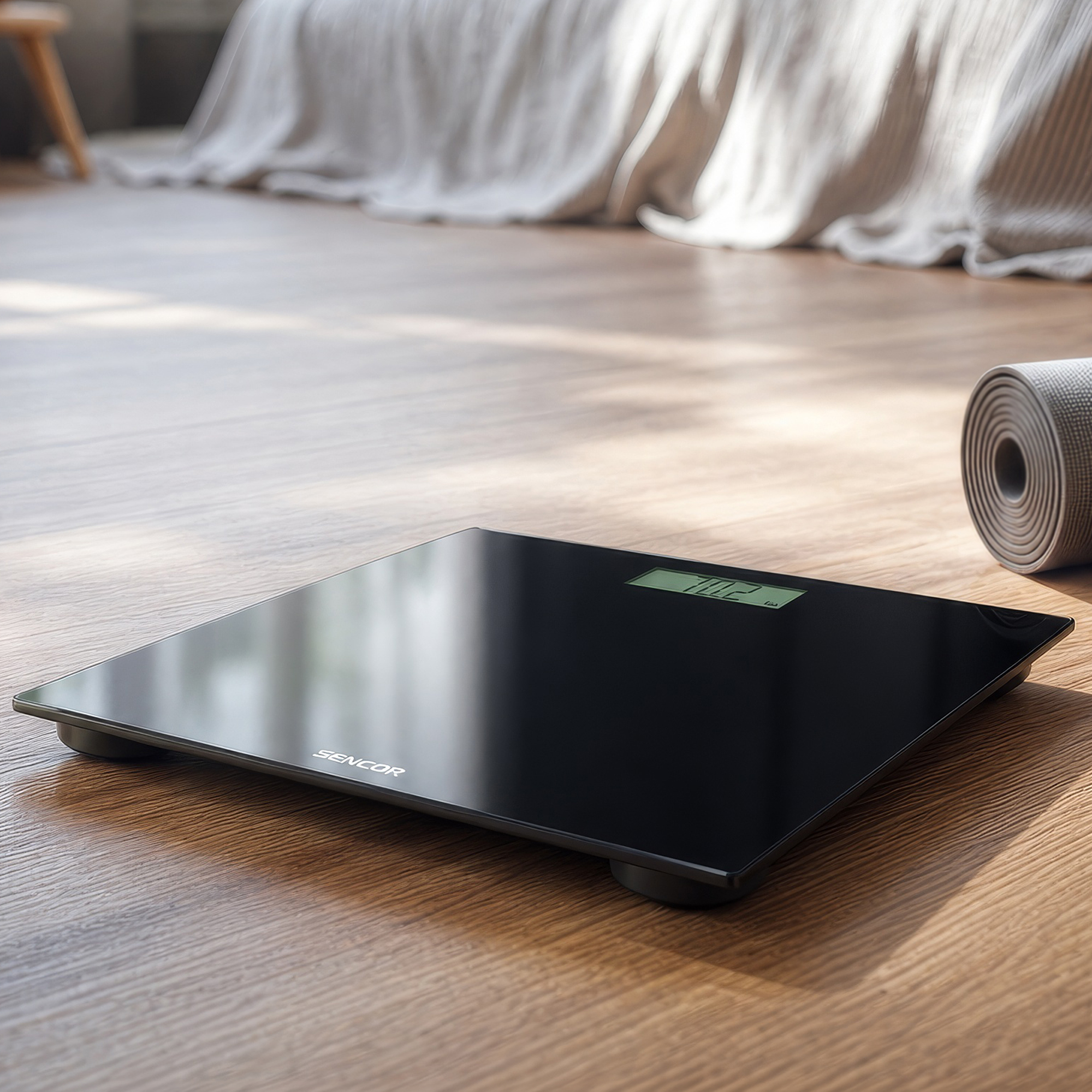 Sencor SBS 2300BK digital bathroom scale made of tempered glass