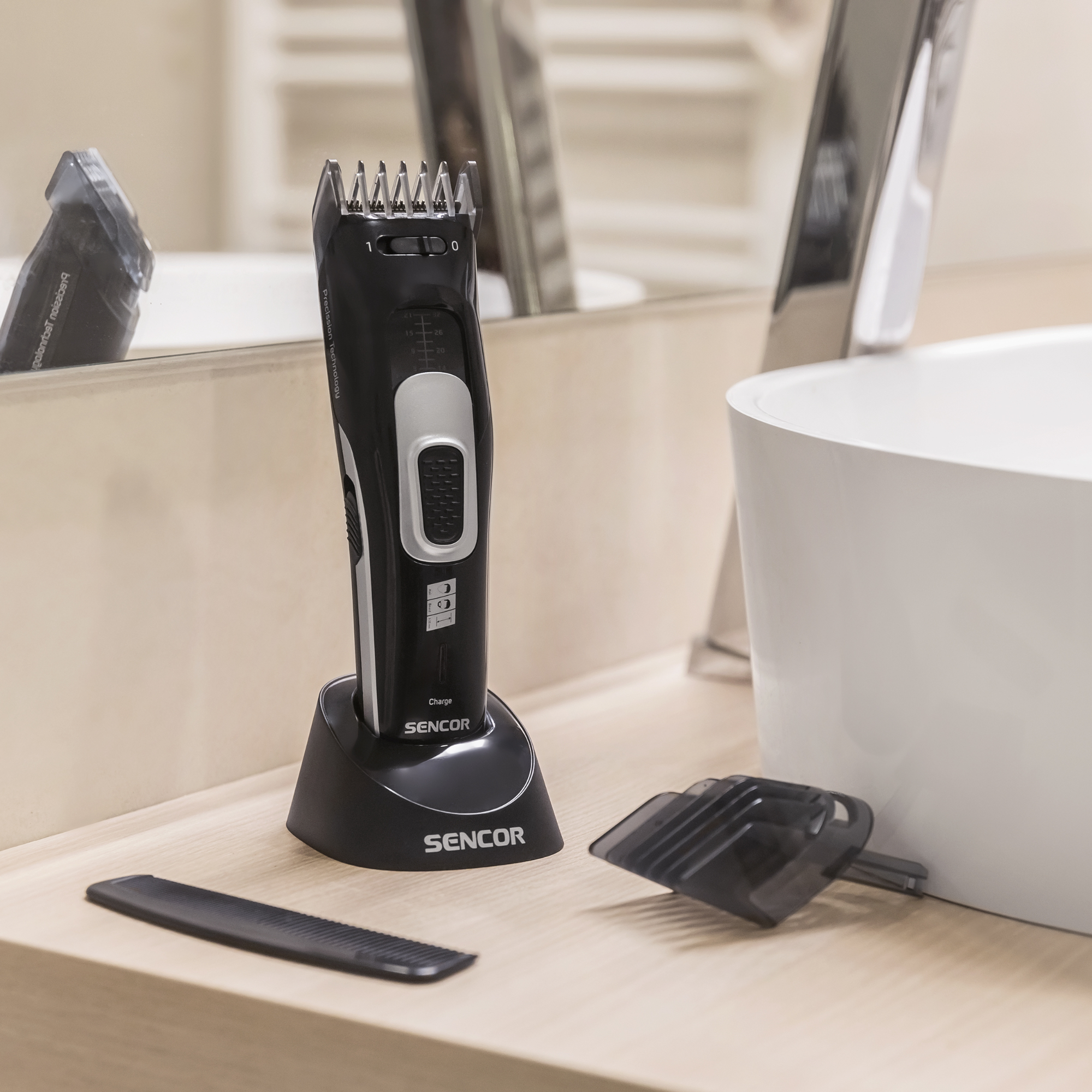 Sencor zastřihovač vlasů a vousů s akumulátorem SHP 4501BK