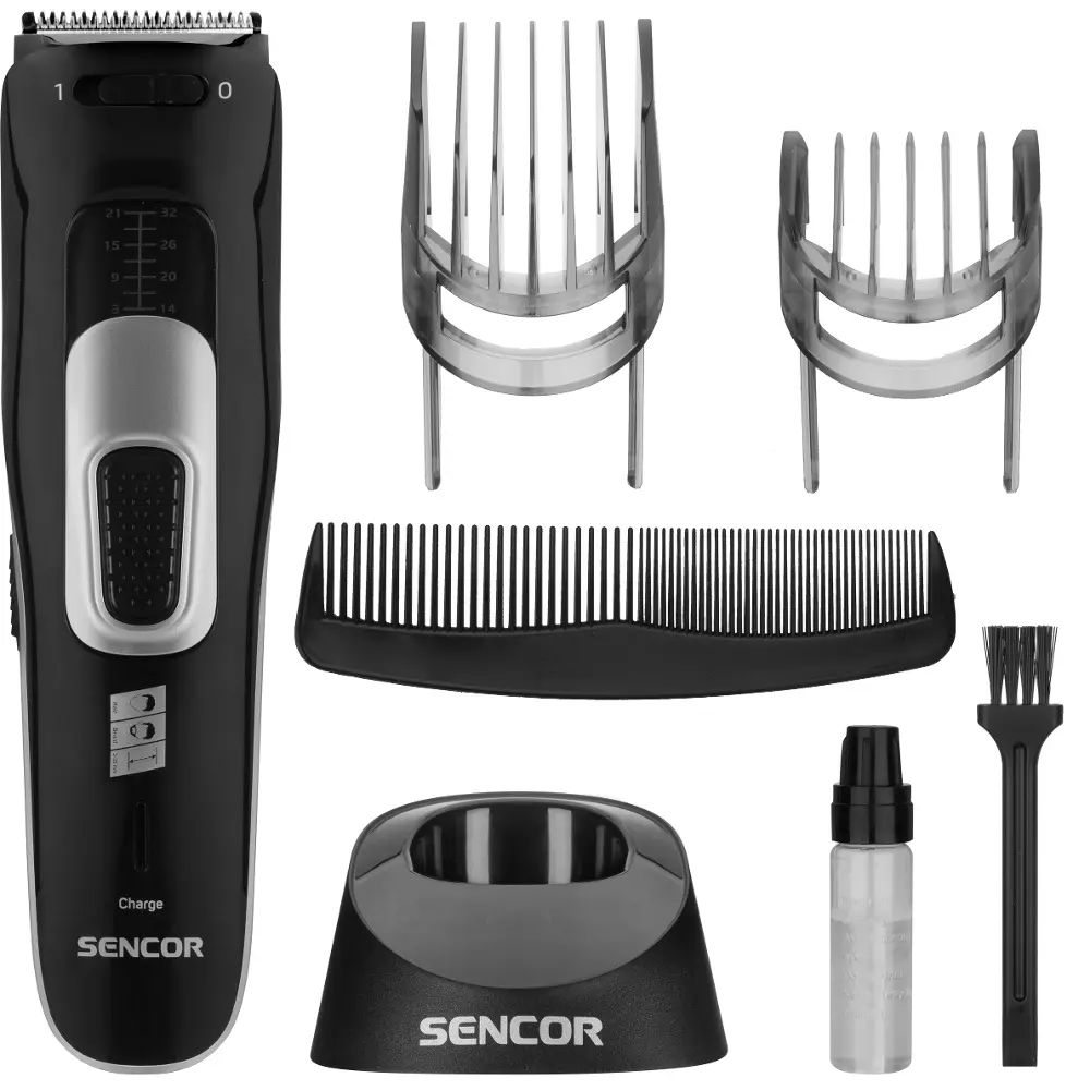 Sencor SHP 4501BK akkumulátoros haj- és szakállvágó, a csomag tartalma