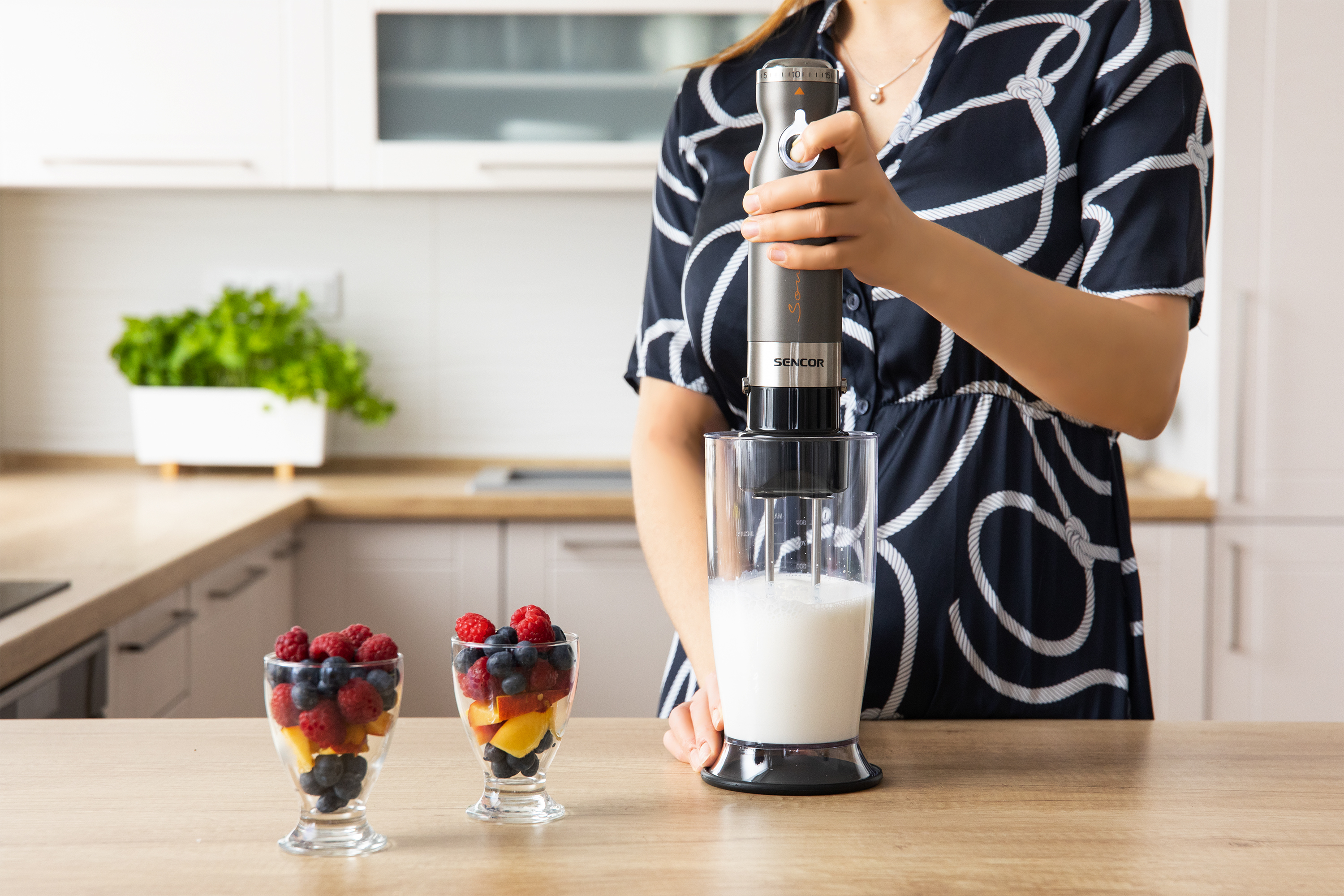 Sencor Tyčový mixér s 9 příslušenstvími a 1200 W 5501CH-EUE3