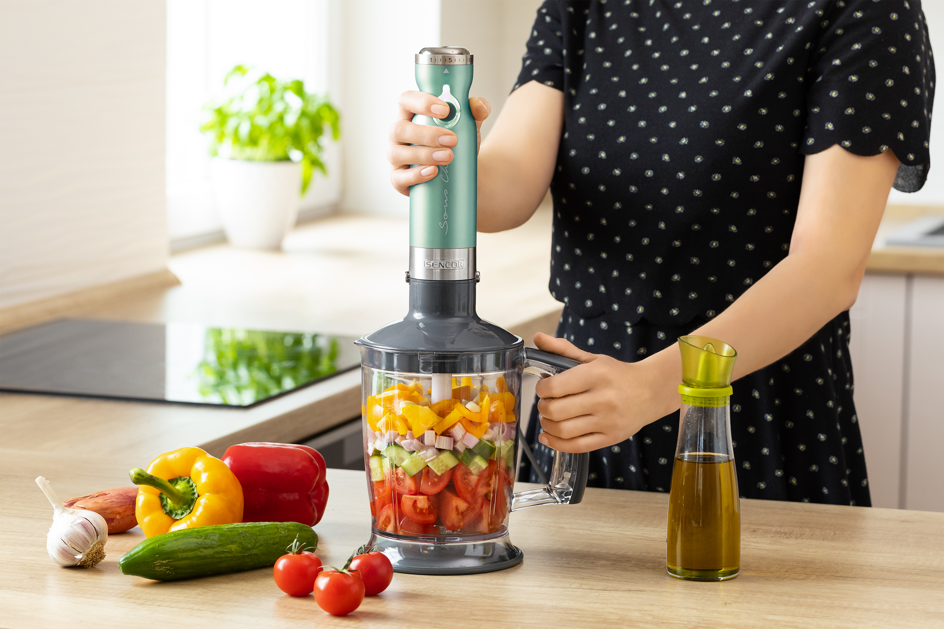 Sencor blender ręczny z 20 poziomami prędkości SHB 5601GR-EUE3
