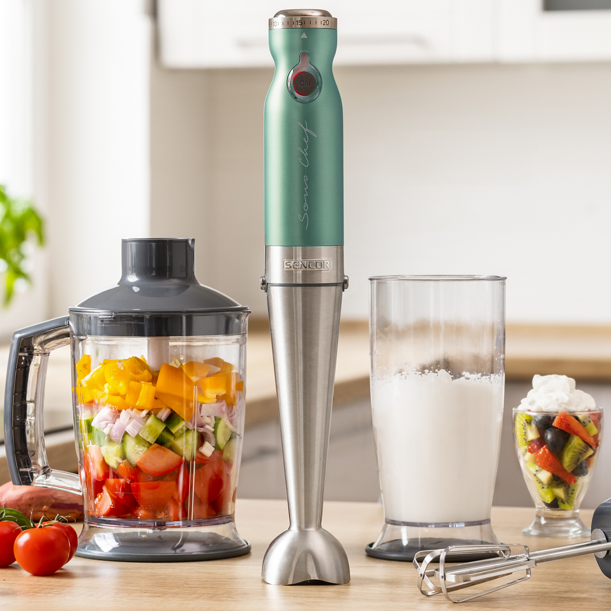 Sencor blender ręczny z 20 poziomami prędkości SHB 5601GR-EUE3