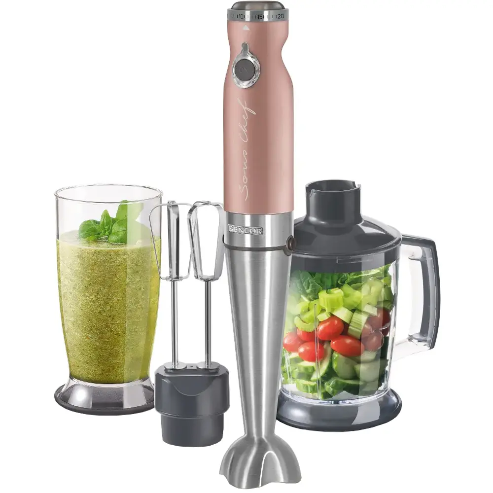 Sencor blender ręczny z 20 poziomami prędkości SHB 5605RS-EUE3, zawartość opakowania