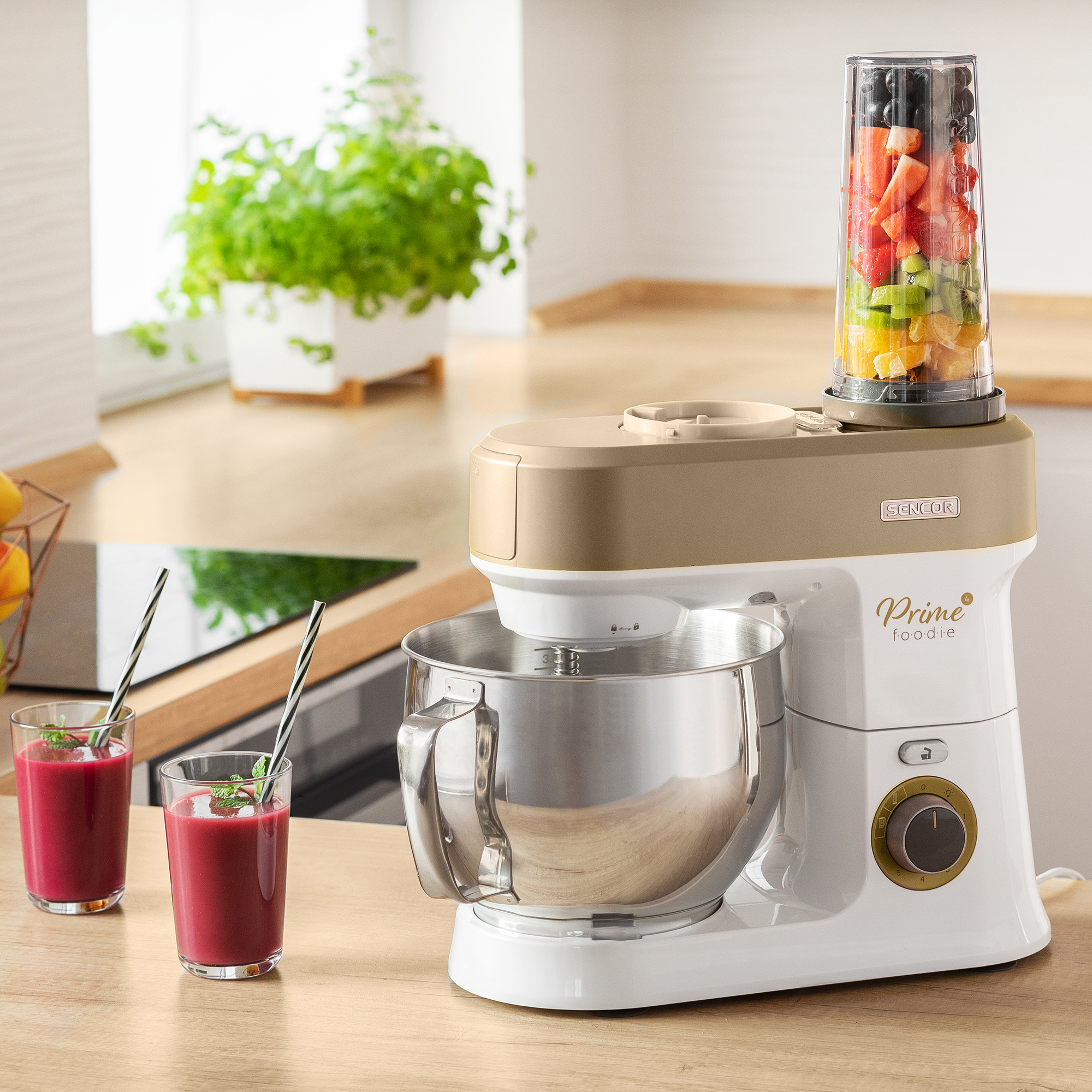 Sencor STM 3787CH multifunctional food processor with meat grinder
