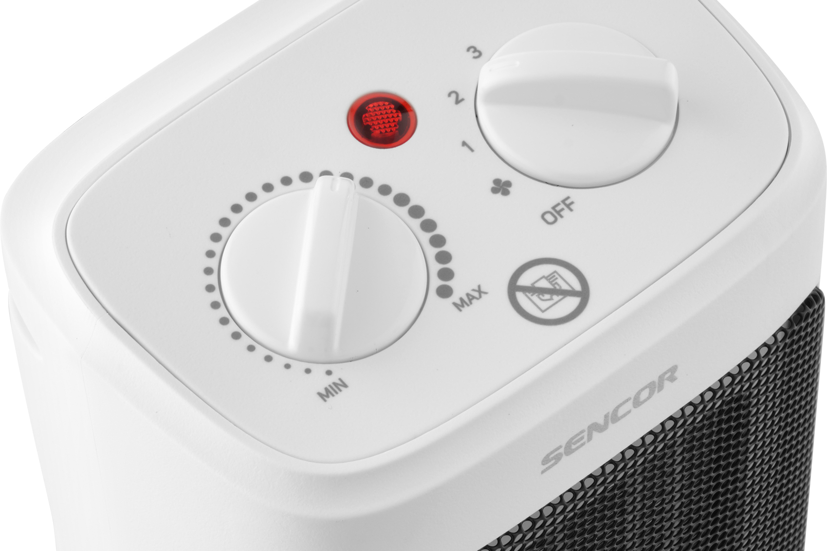 Sencor bílé keramické topidlo s funkcí ventilátoru  SFH 7600WH