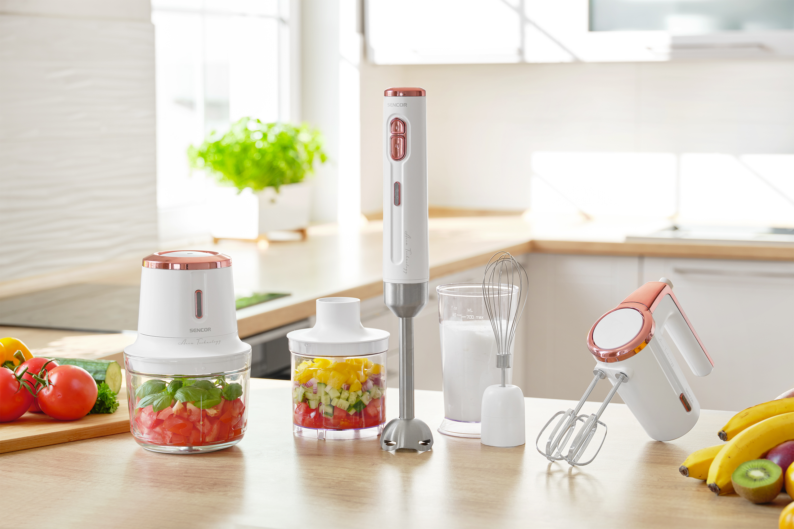 Sencor bezprzewodowy blender ręczny z akumulatorem SHB 9000WH