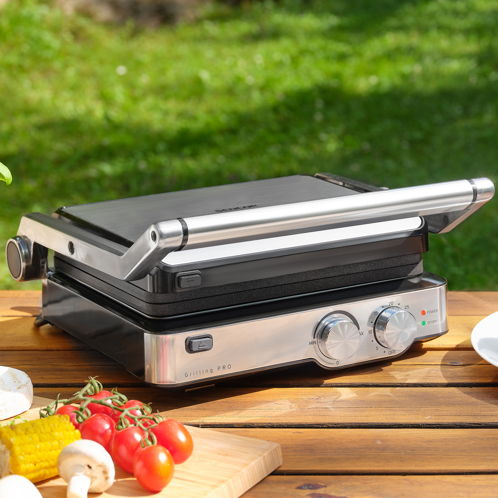 Sencor elektrický kontaktní gril s vyjímatelnými deskami SBG 4010SS