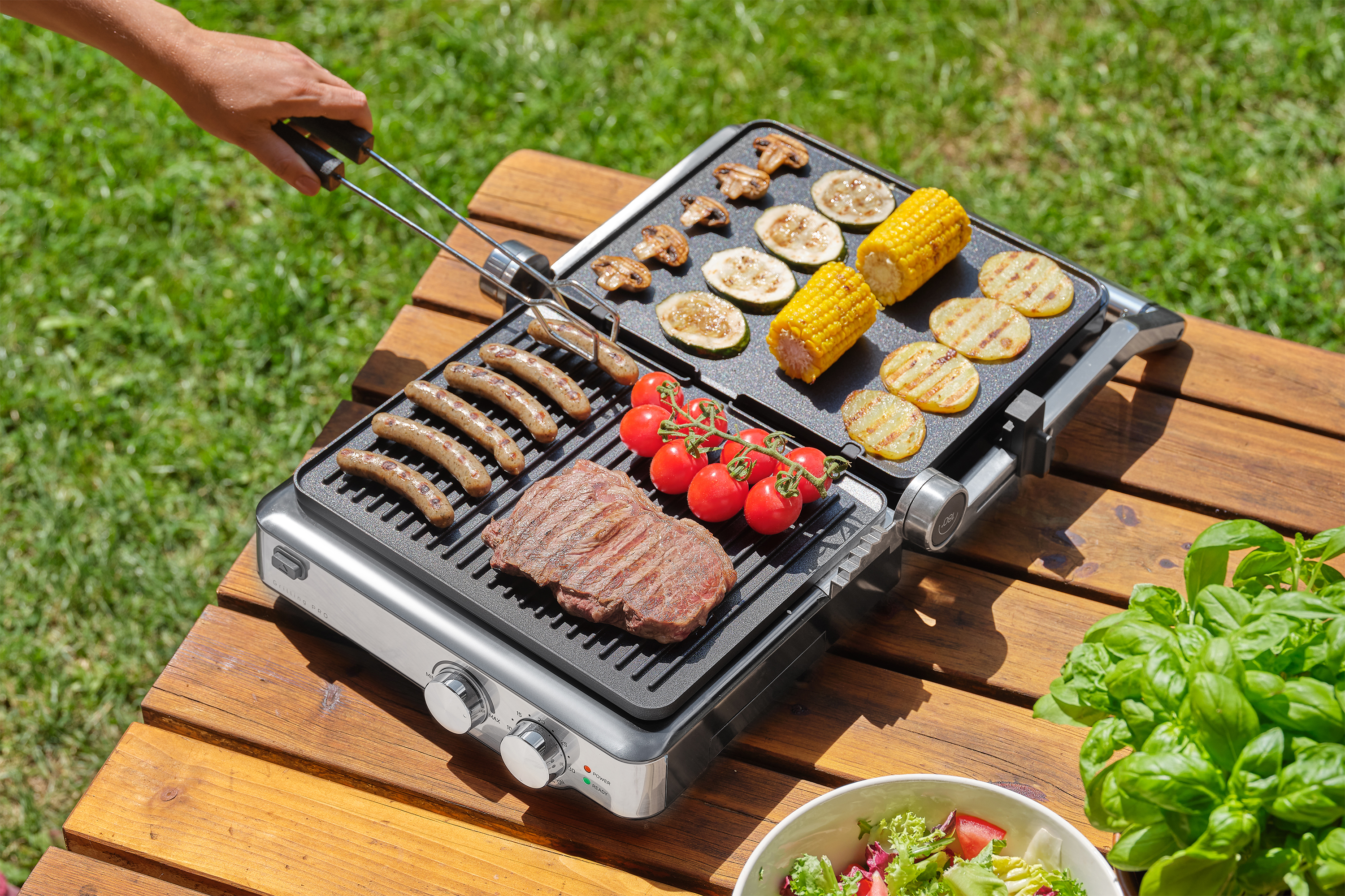 Sencor elektryczny grill kontaktowy z wyjmowanymi płytami SBG 4010SS