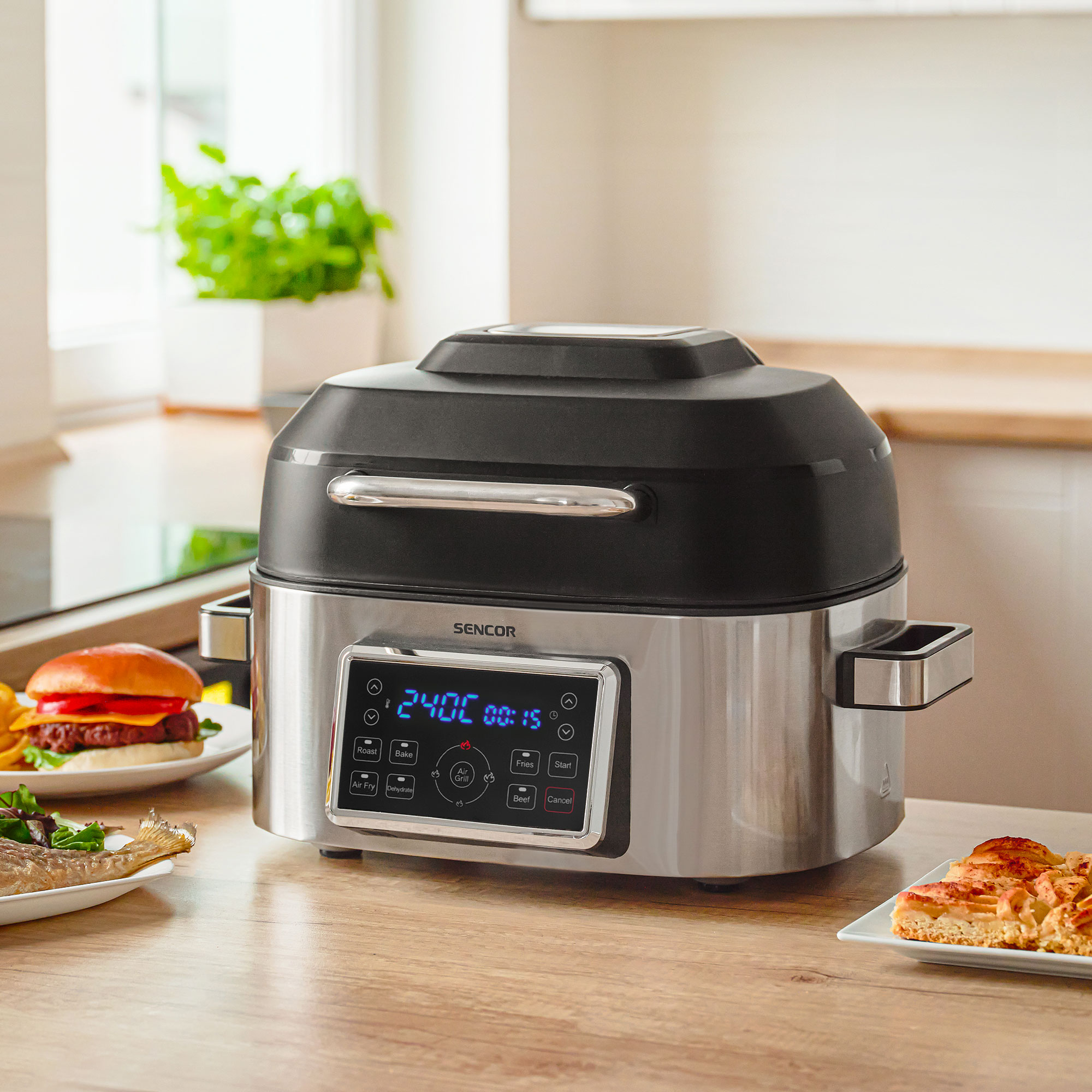 Sencor SBG 8900SS többfunkciós forrólevegős fritőz/grill
