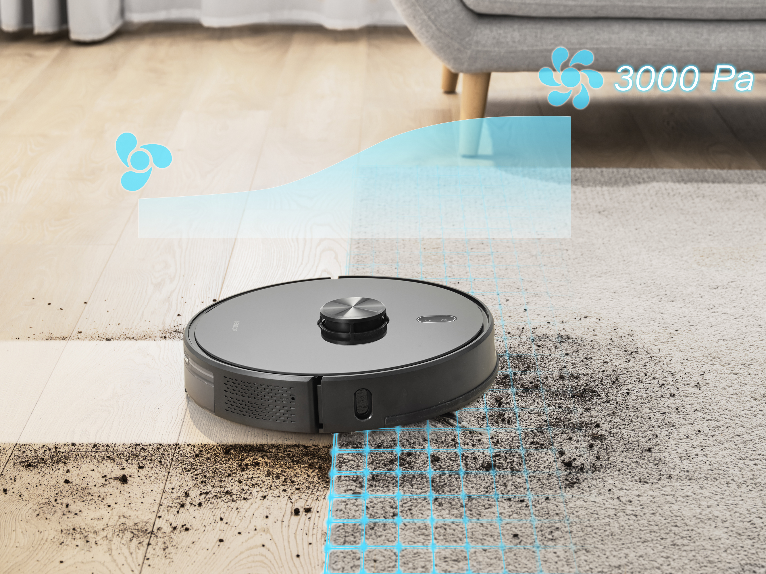 Sencor SRV 9120BK robotporszívó nedves mop funkcióval