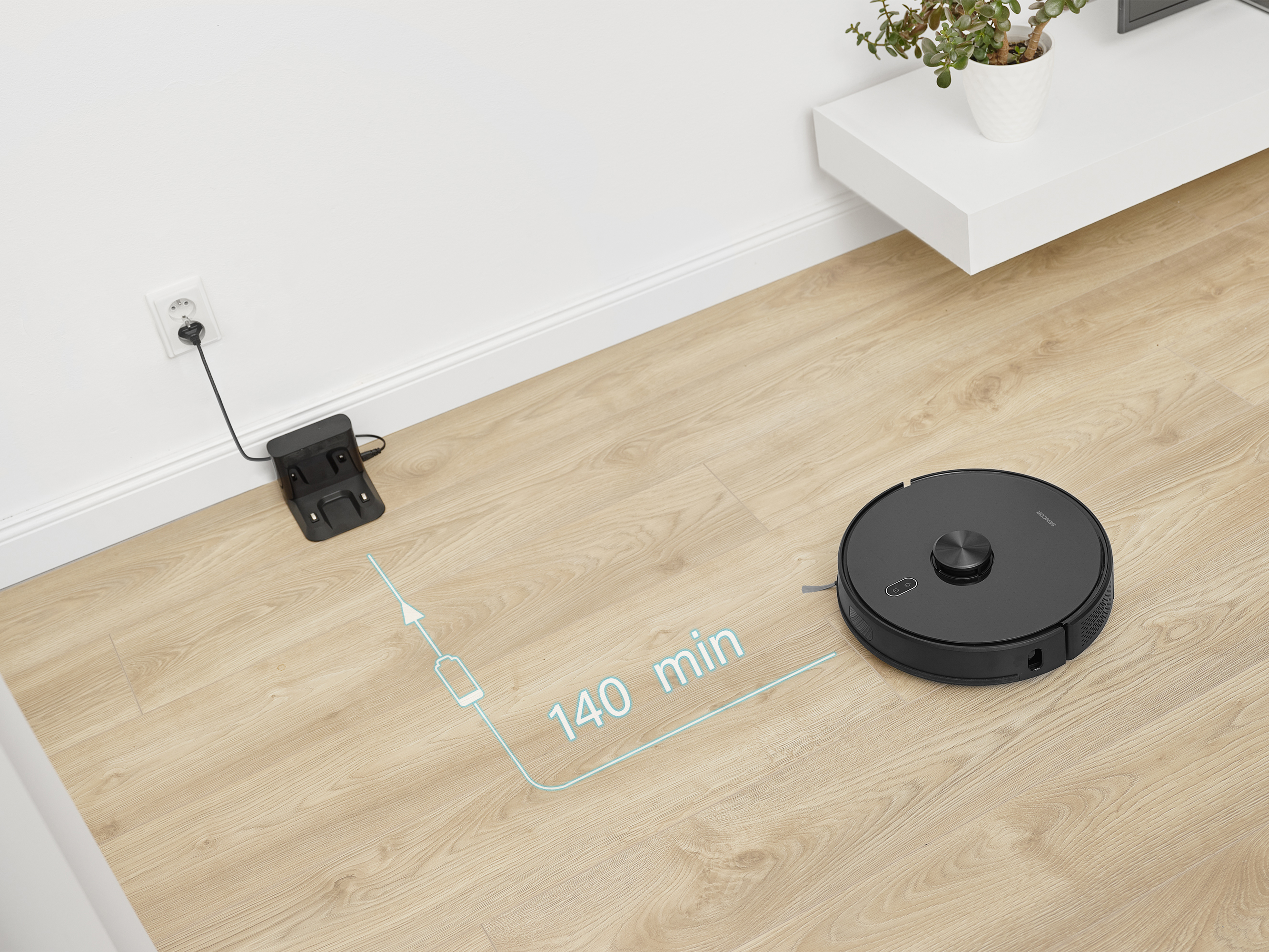 Sencor SRV 9120BK robotporszívó nedves mop funkcióval