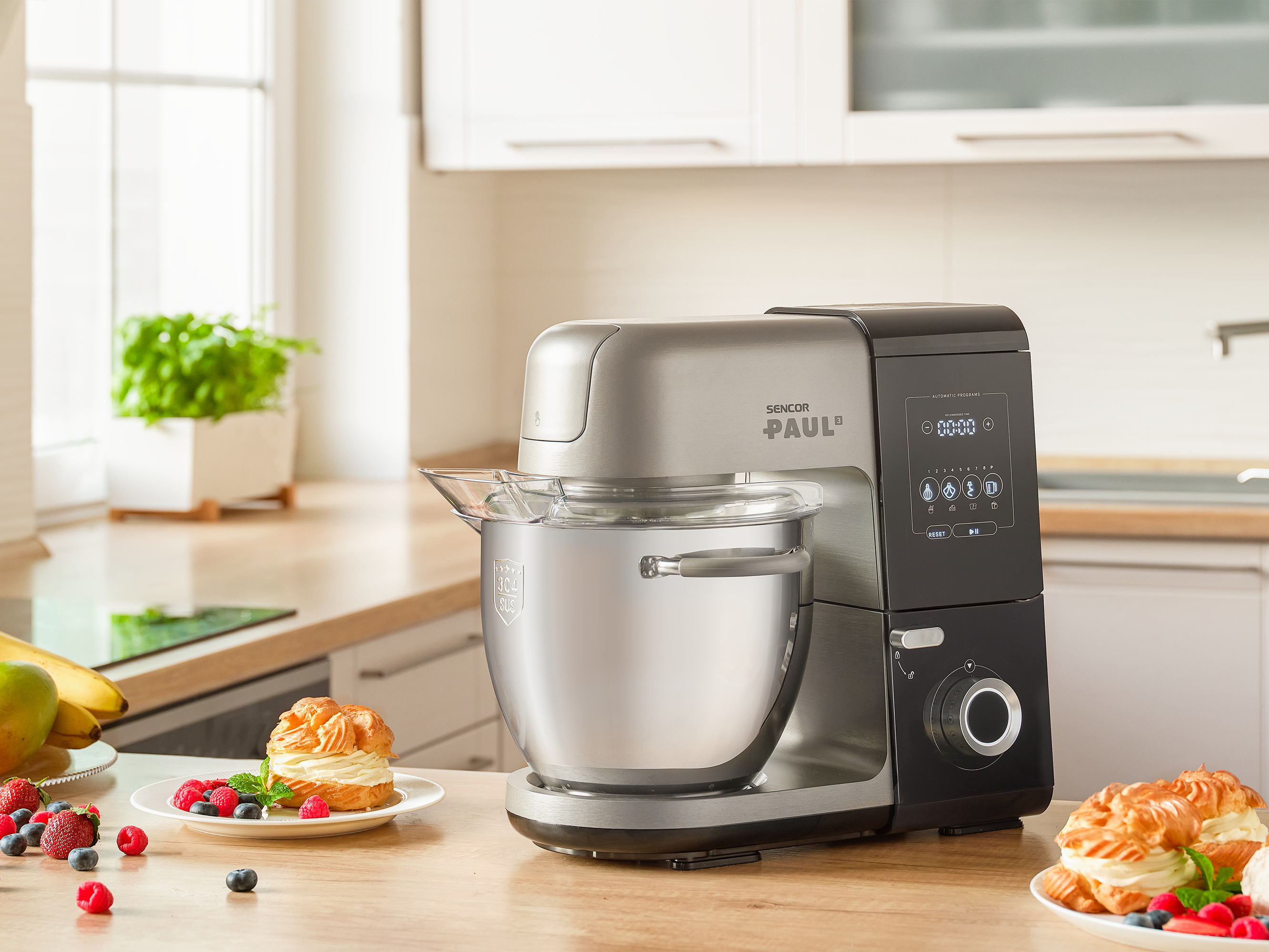 Sencor celokovový kuchyňský robot s masomlýnkem STM 8970 PAUL 3