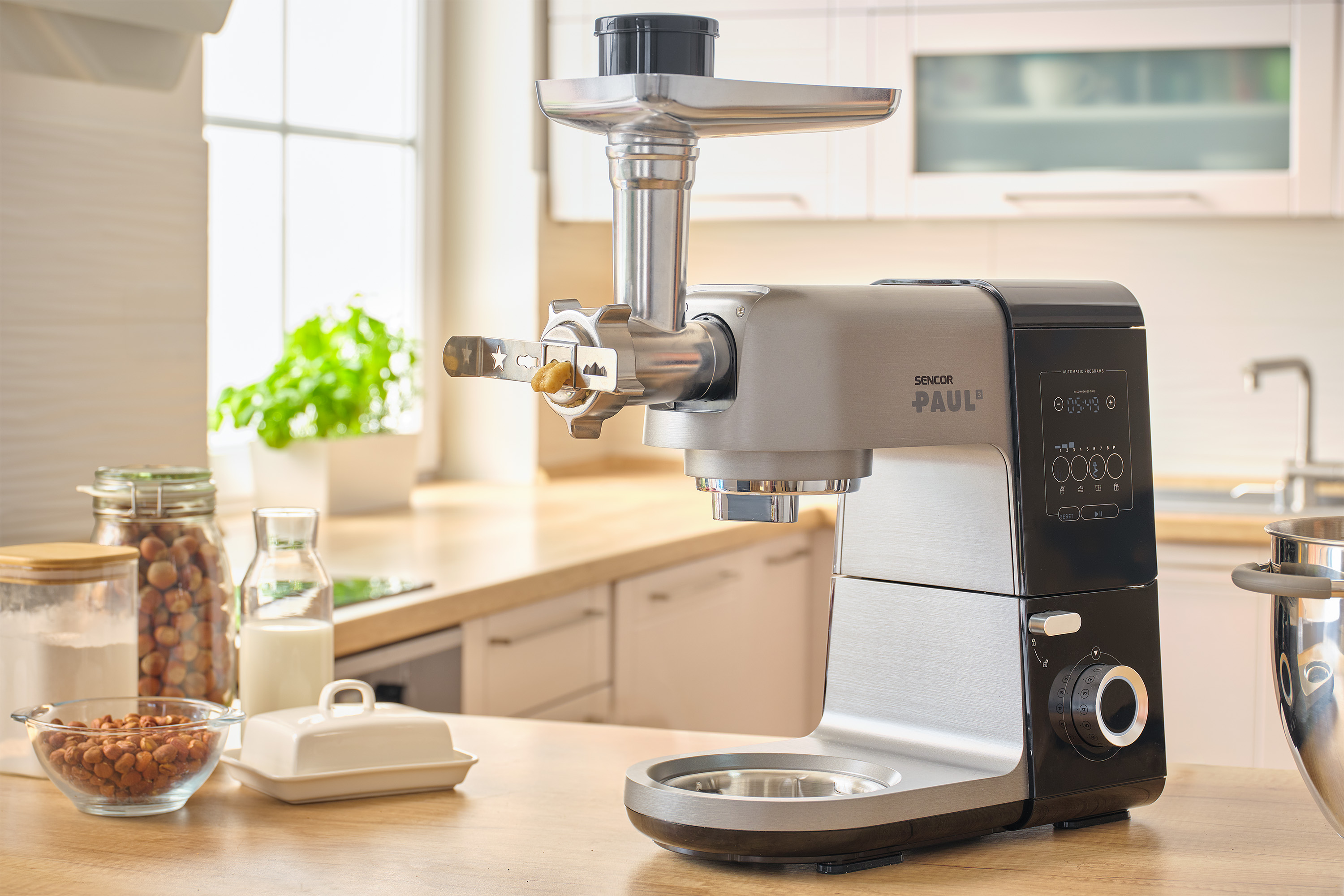 Sencor celokovový kuchyňský robot s masomlýnkem STM 8970 PAUL 3