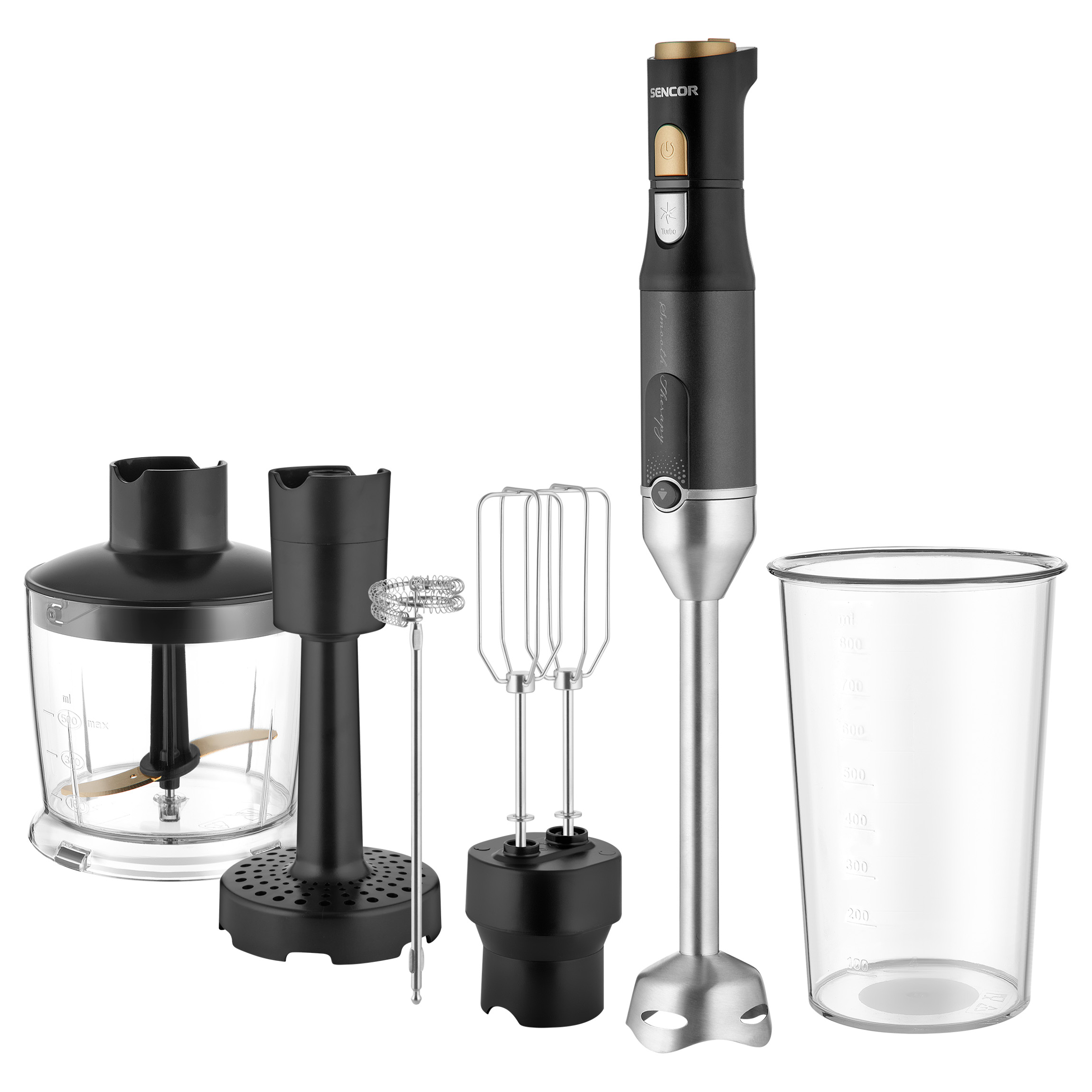 Sencor SHB 6442BK 5 az 1-ben botmixer, a csomag tartalma
