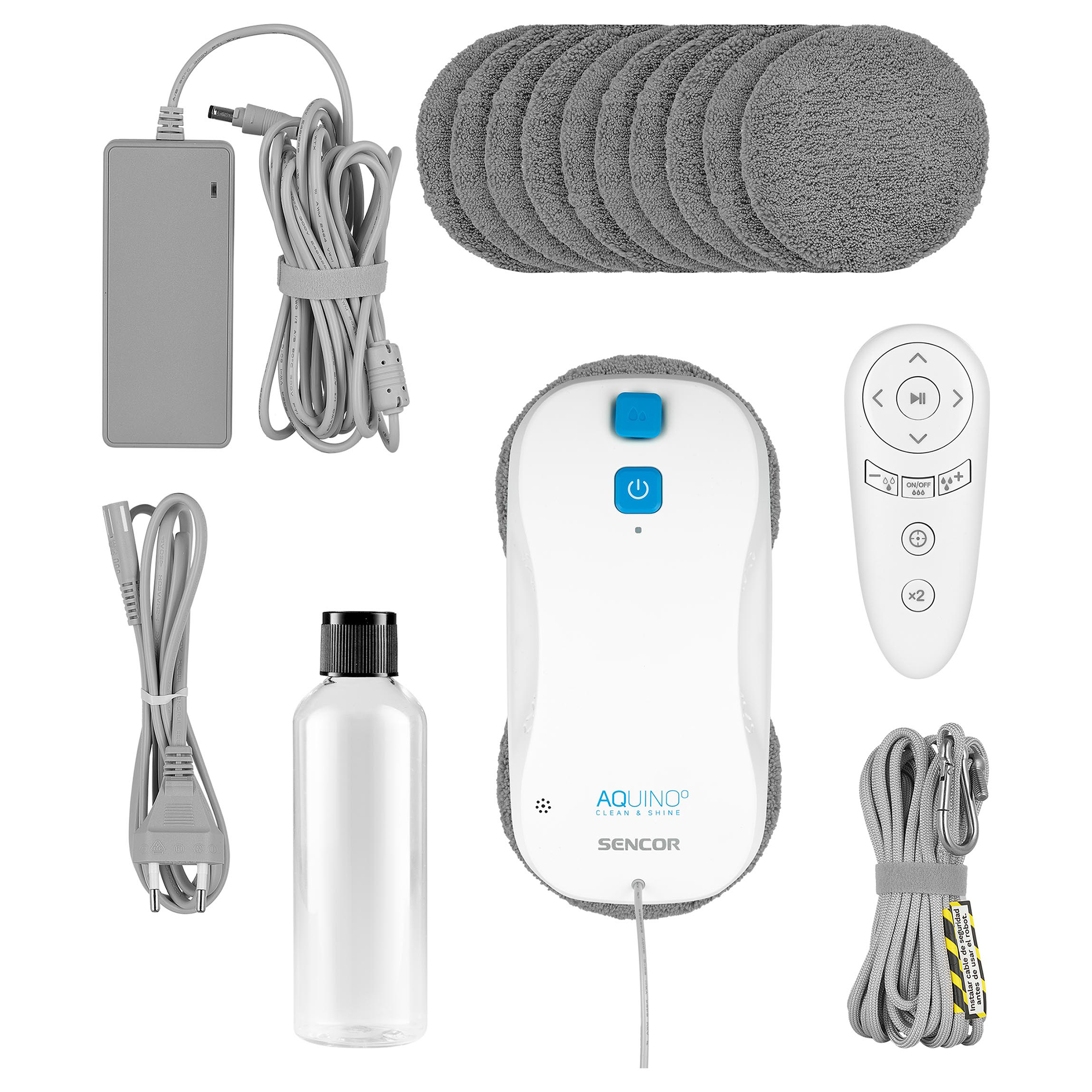 Sencor SRW 6010WH Aquino robot ablaktisztító smart gyro navigációval, a csomag tartalma