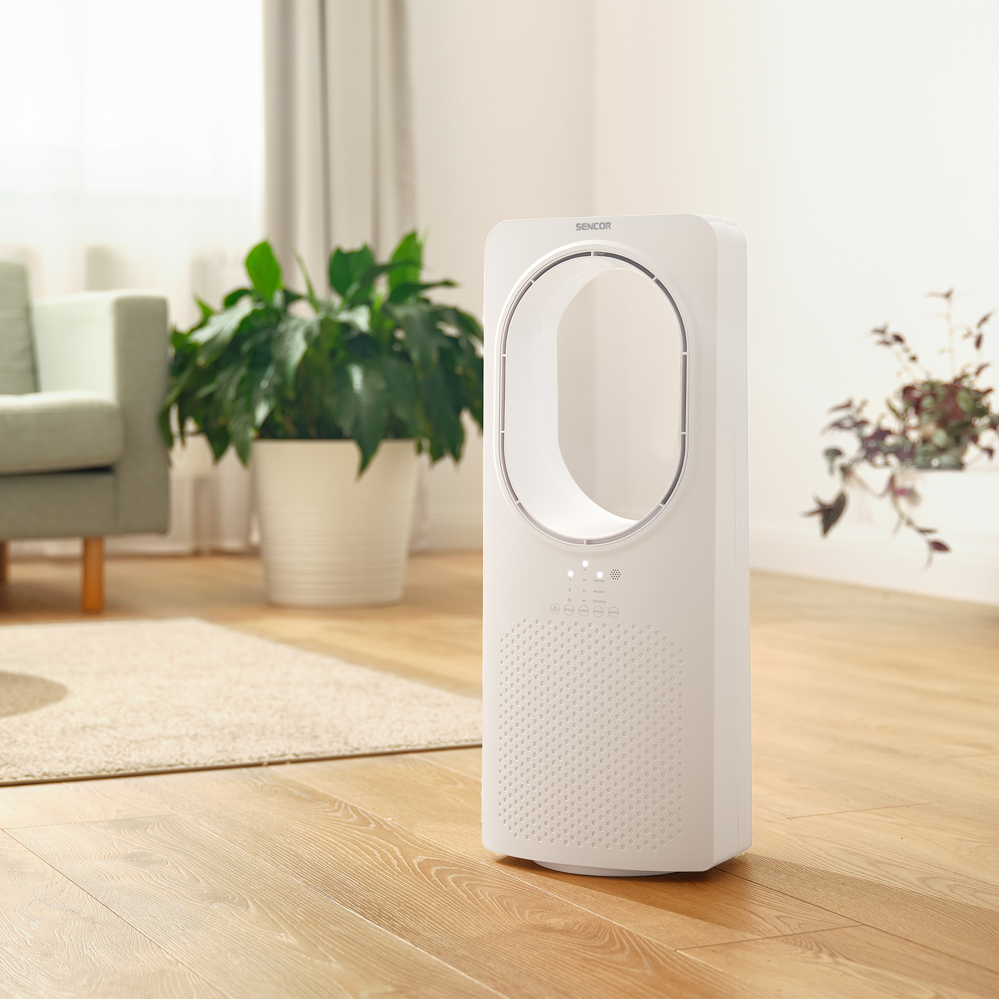Sencor bezvrtulový ventilátor SFT 2404WH